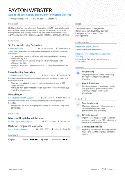 10 Hospital Housekeeping Resume Examples Guide For 2025