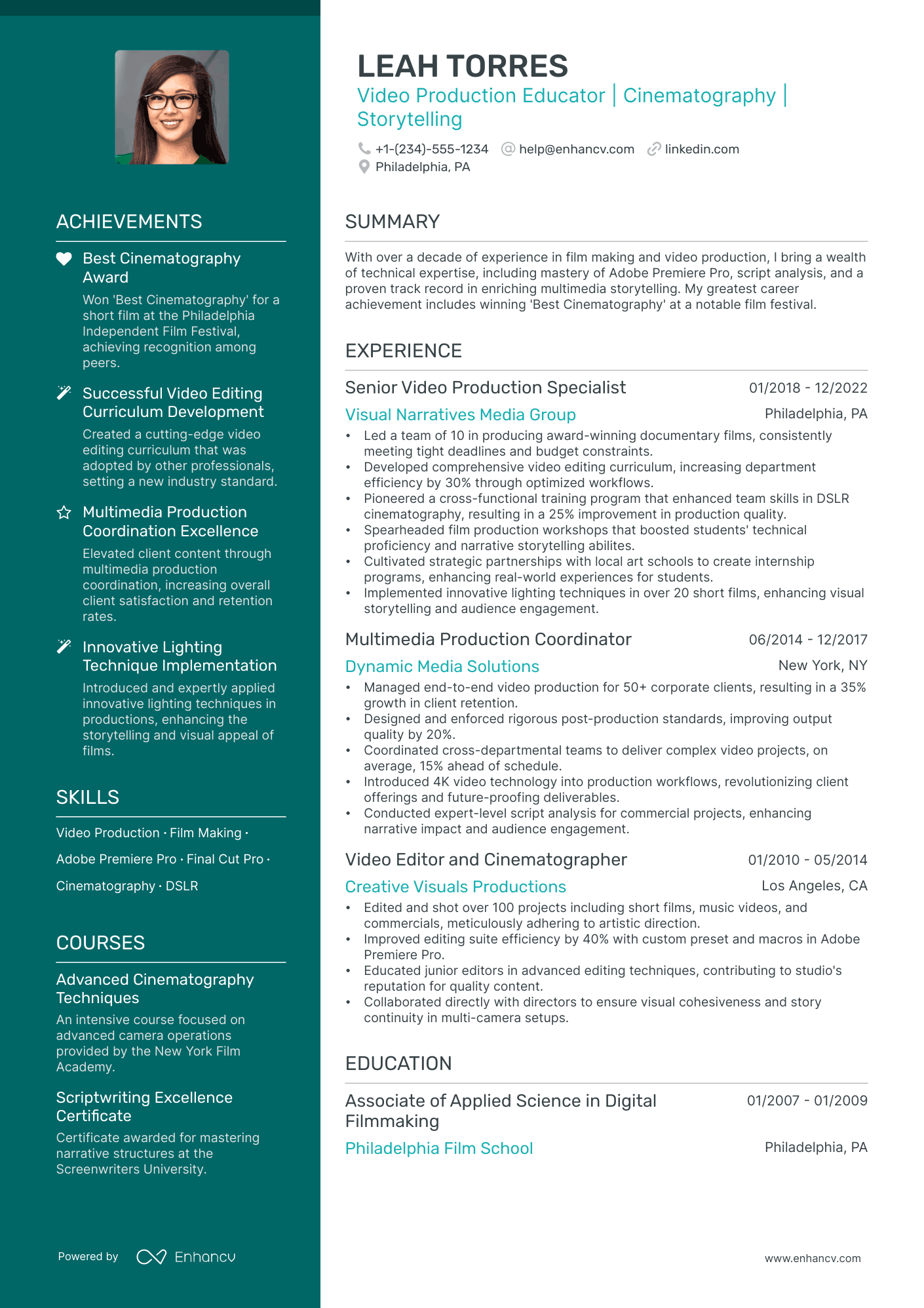 Freelance Filmmaker Resume Examples Guide For