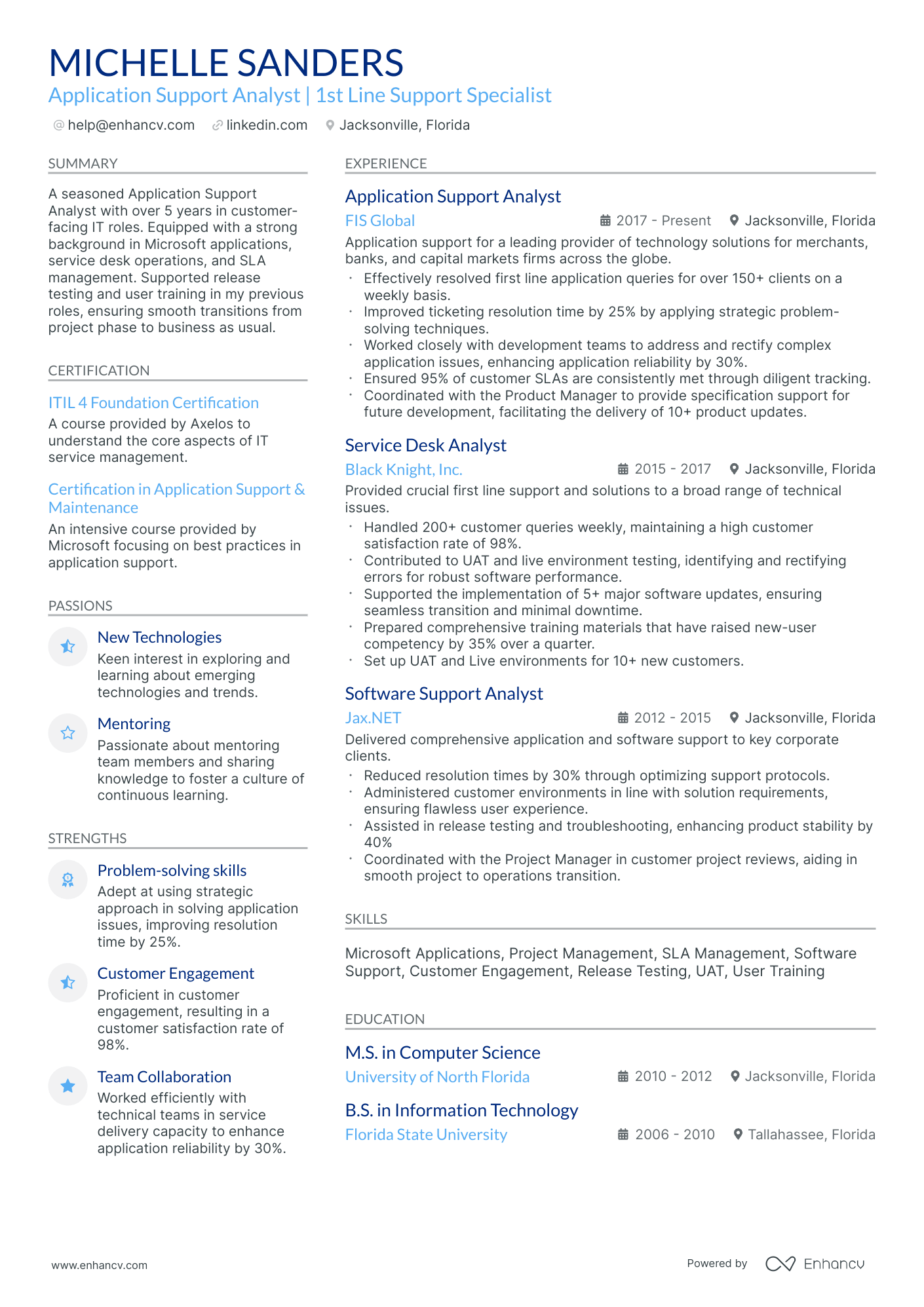 10 Application Support Analyst Resume Examples Guide For 2025