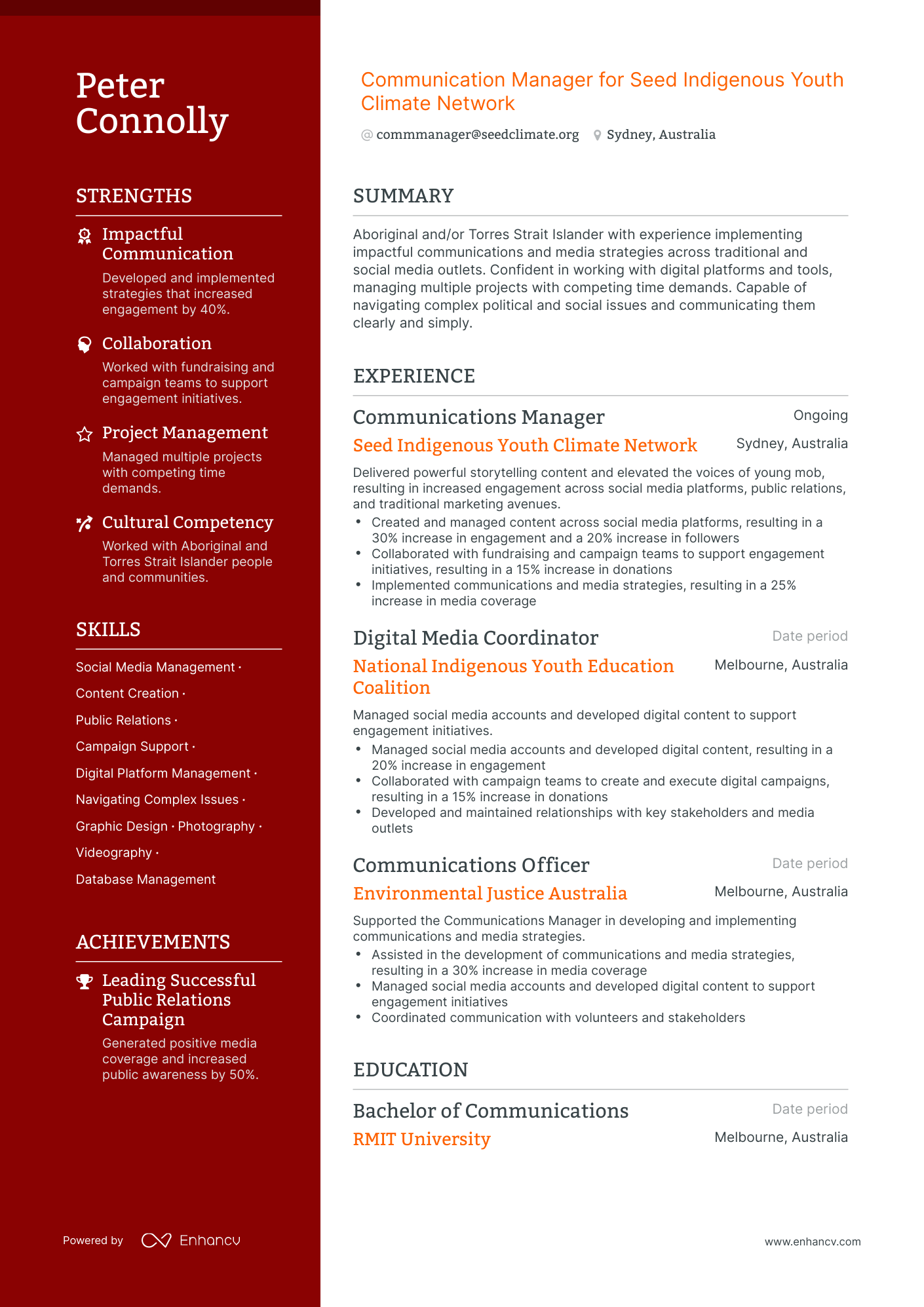 Communication Manager Resume Examples Guide For