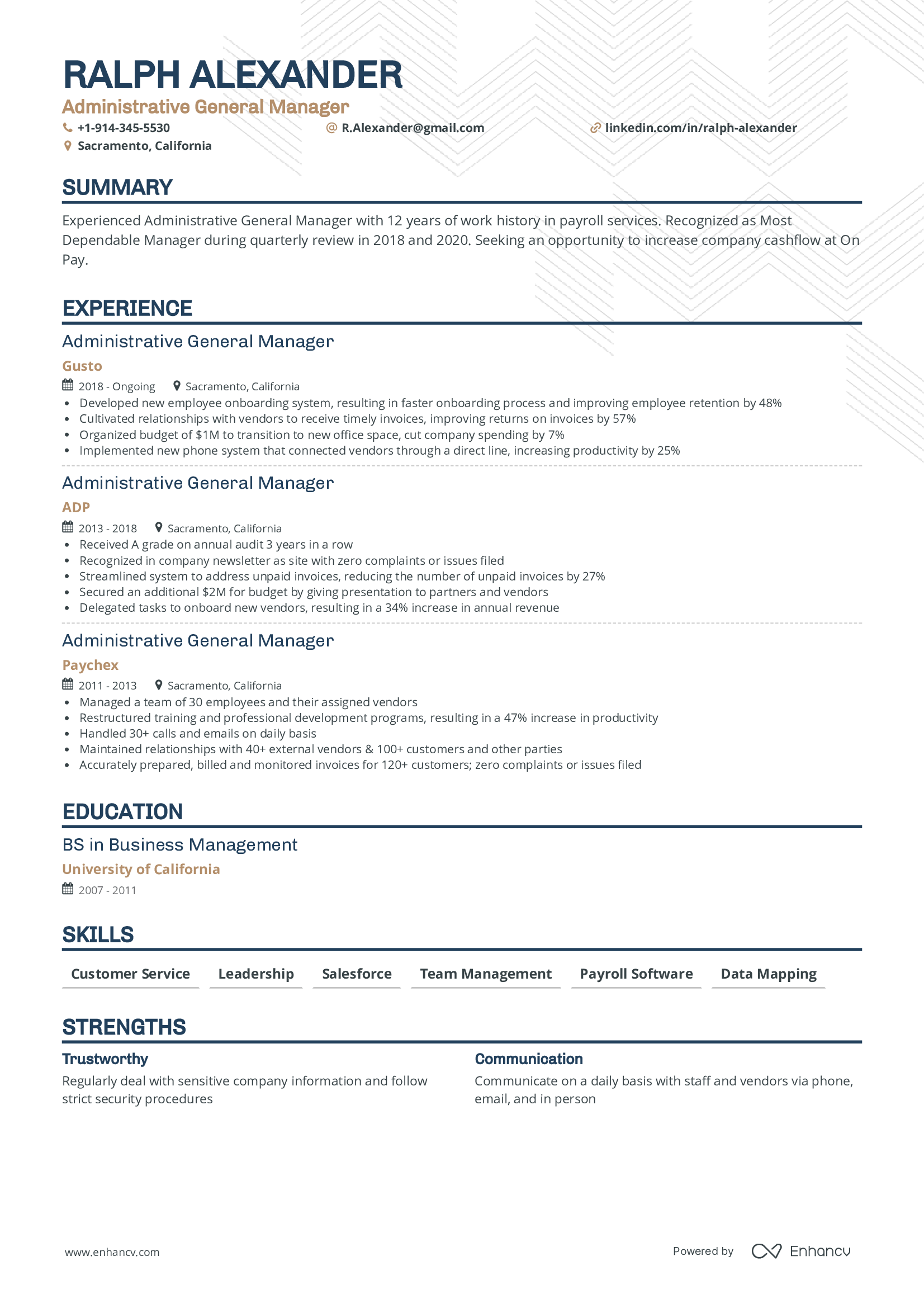 10 General Manager Resume Examples & Guide for 2023 (Layout, Skills,  Keywords & Job Description)