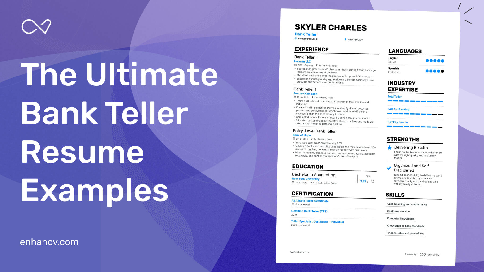 resume examples bank teller