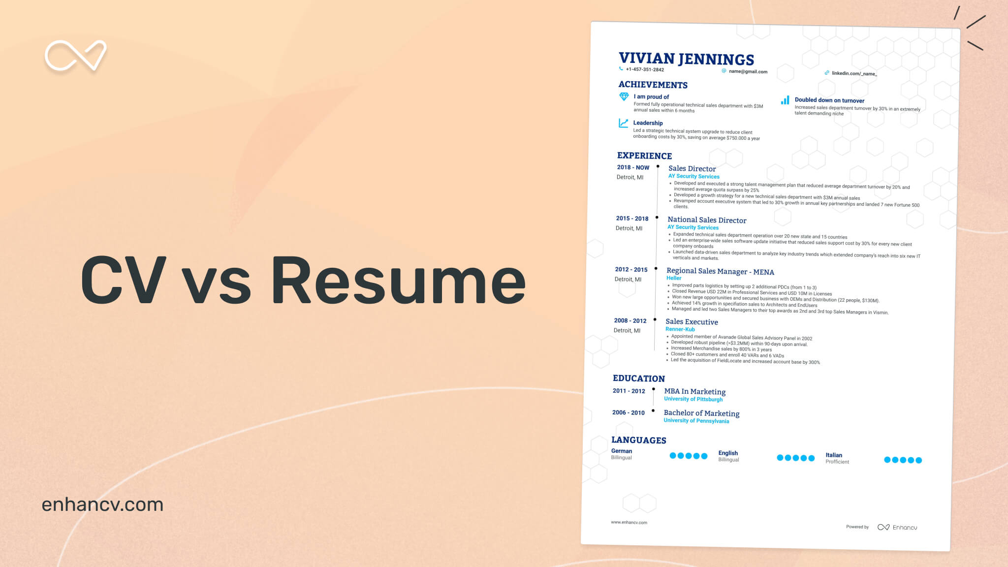 Cv Vs Resume Example Pdf