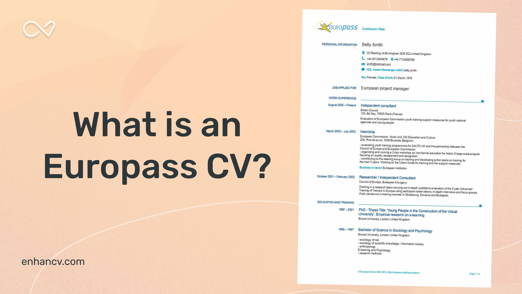 What is a Europass CV [Examples, Template & Usage in 2023]