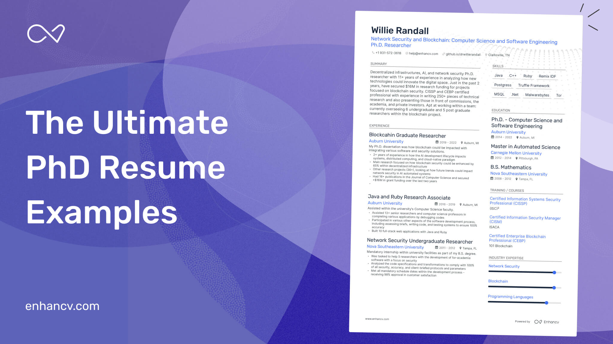 9 PhD Resume Examples amp Guide for - Ph D Resume Examples Meta Image 712944ea49