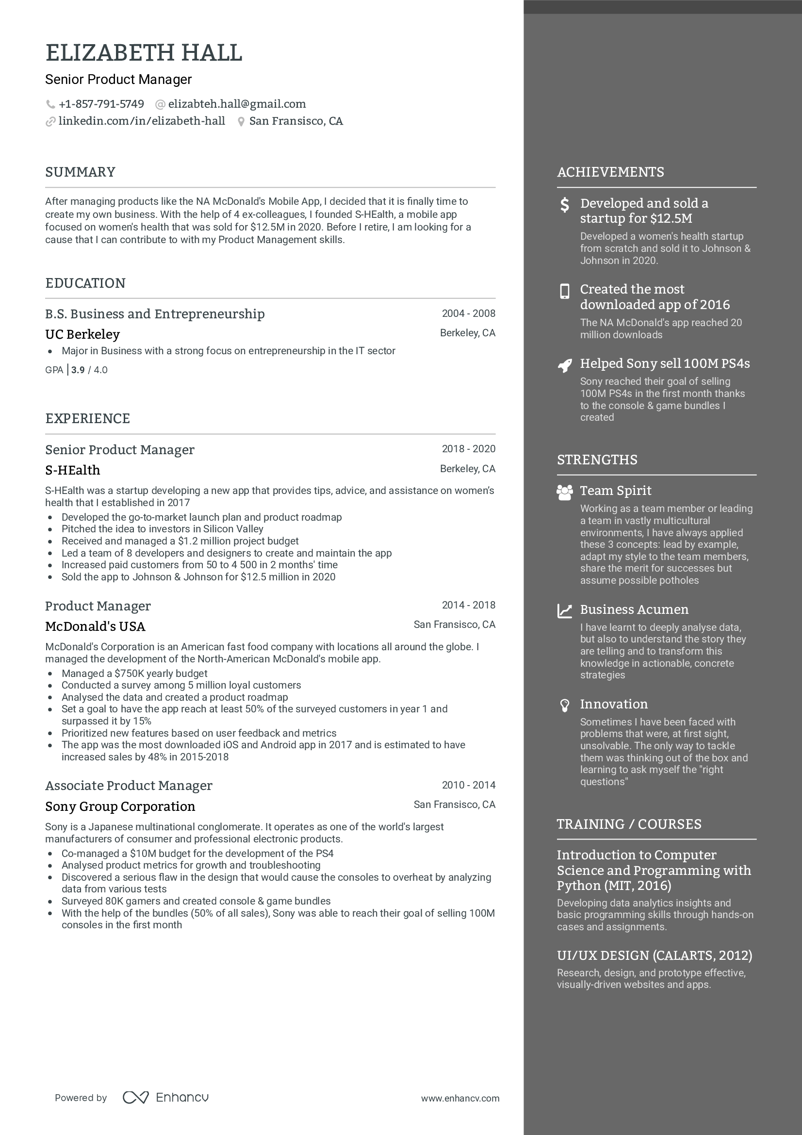 Cool Business Resumes