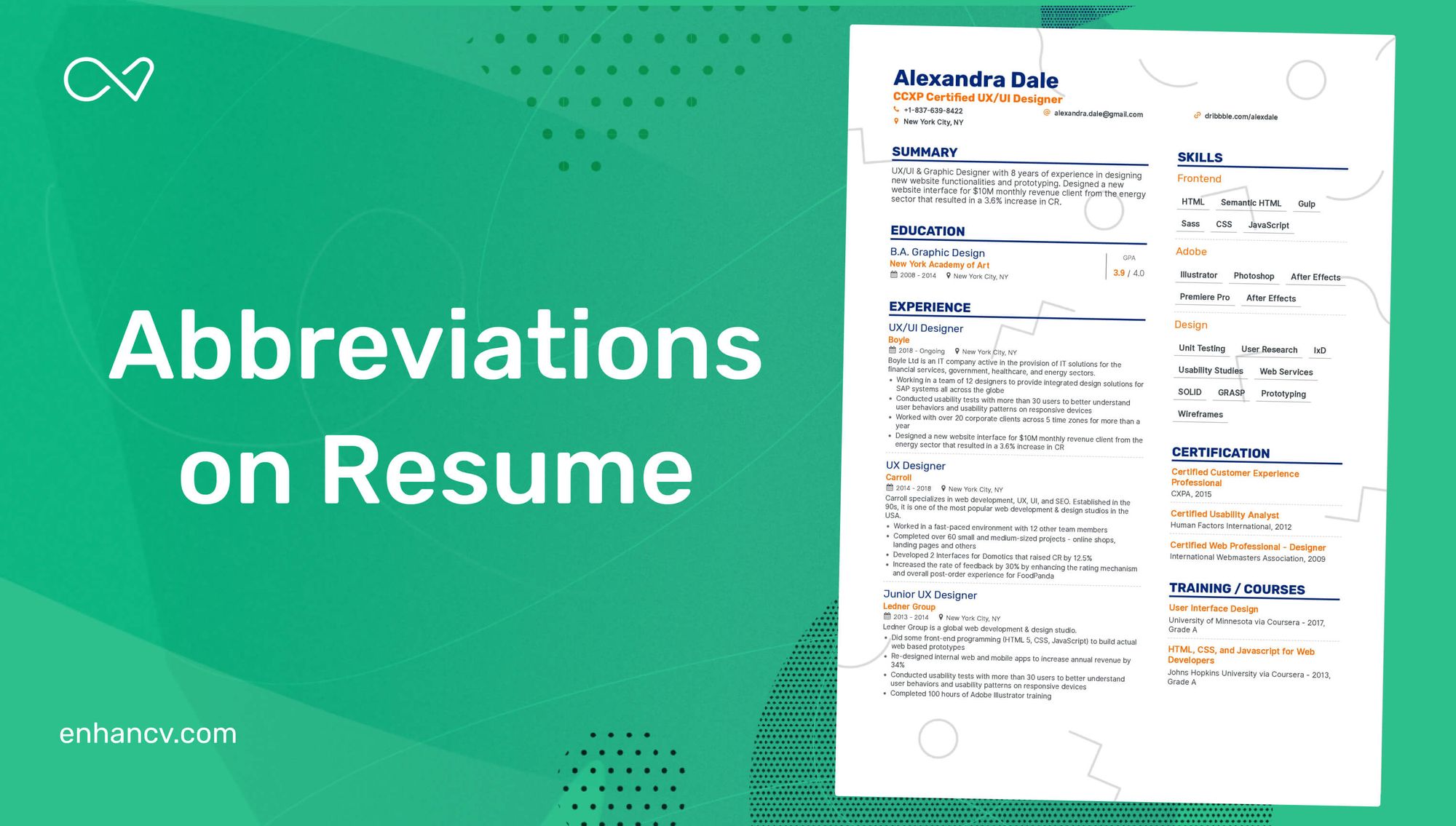 How to Use Abbreviations on Your Resume Enhancv