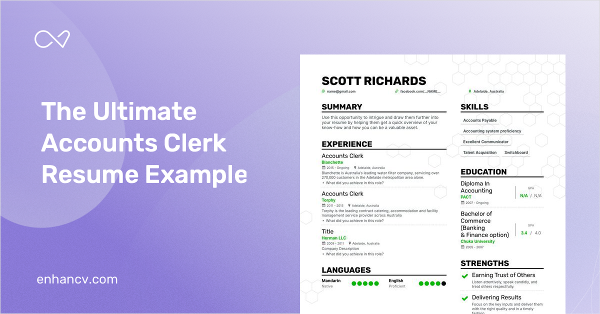 5 Accounts Clerk Resume Examples Guide For 2023   Accounts Clerk 9a2363a2a3 