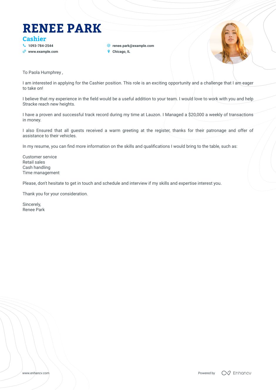 Application Letter for Sales Girl Template - Edit Online & Download Example
