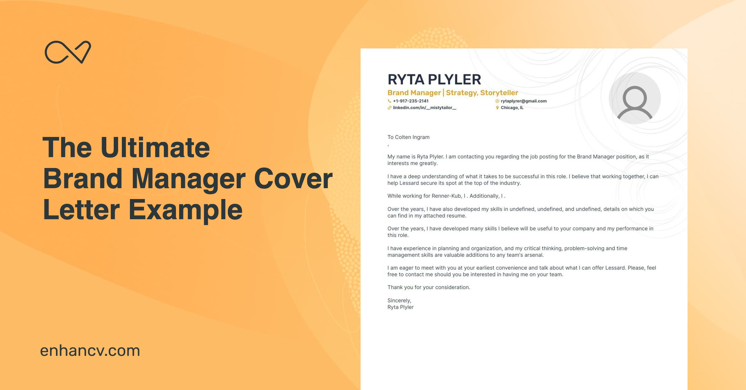 cover letter for application brand manager