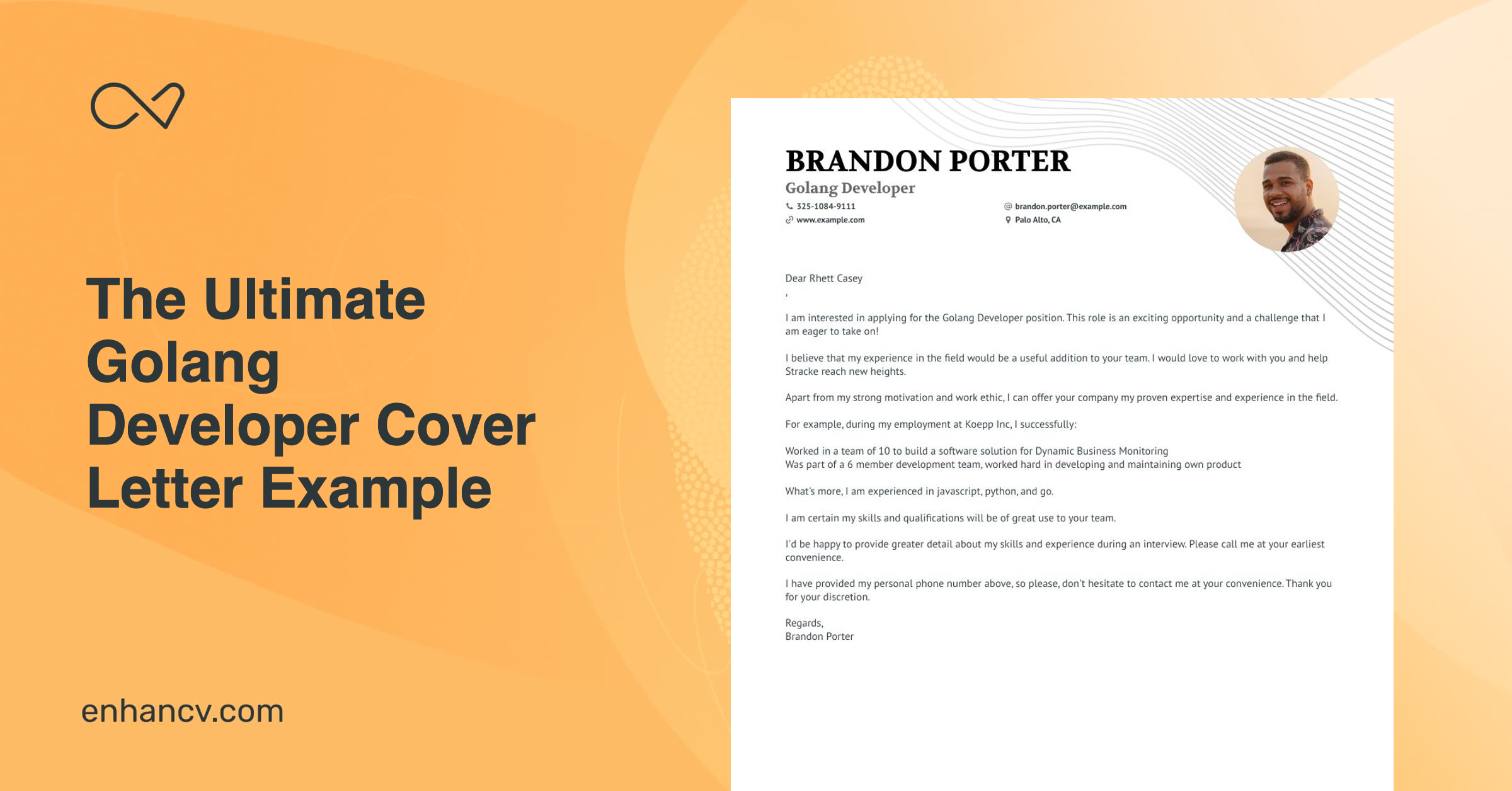 Real Golang Developer Cover Letter Example for 2024