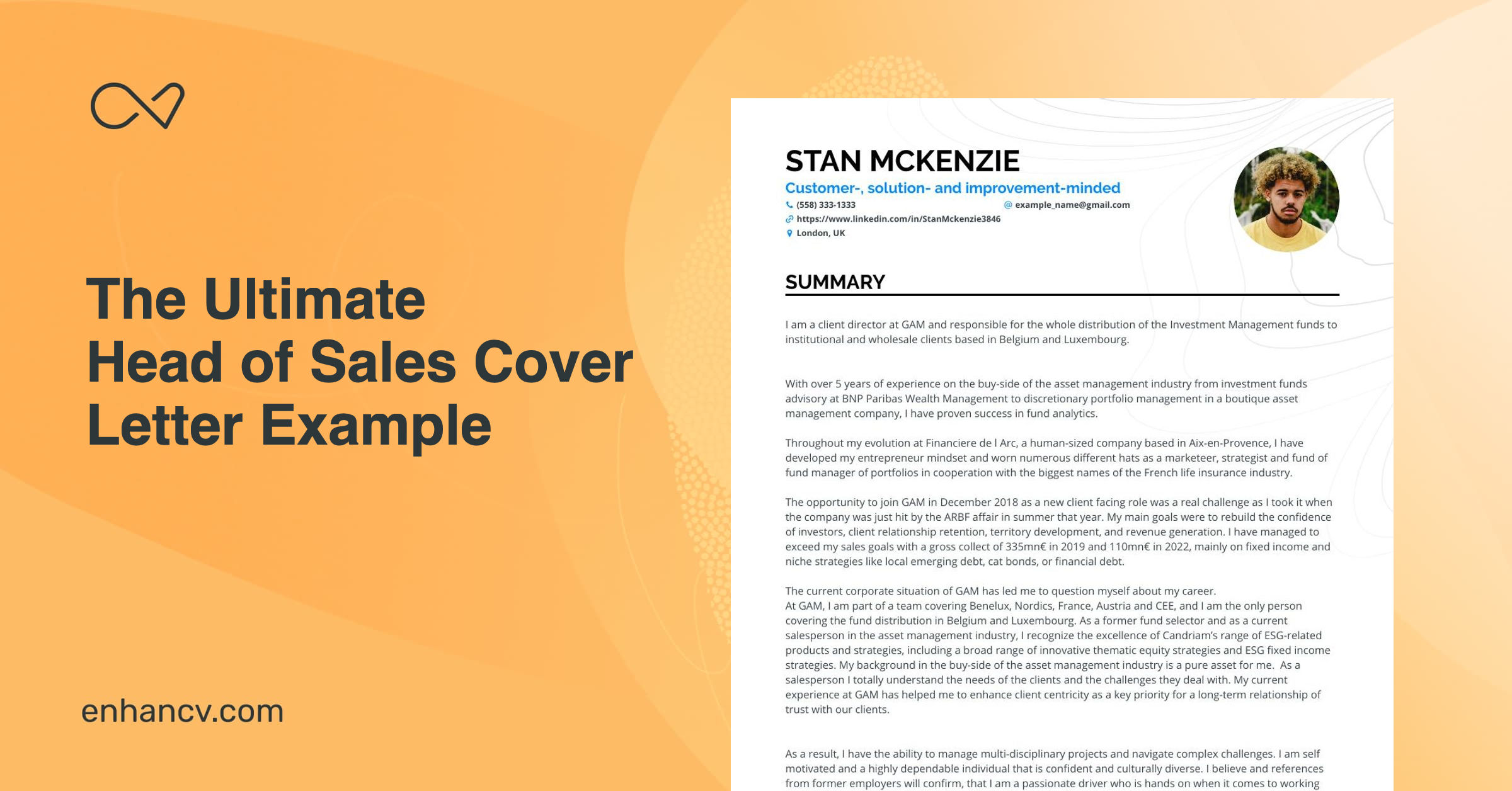 Real Head of Sales Cover Letter Example for 2023