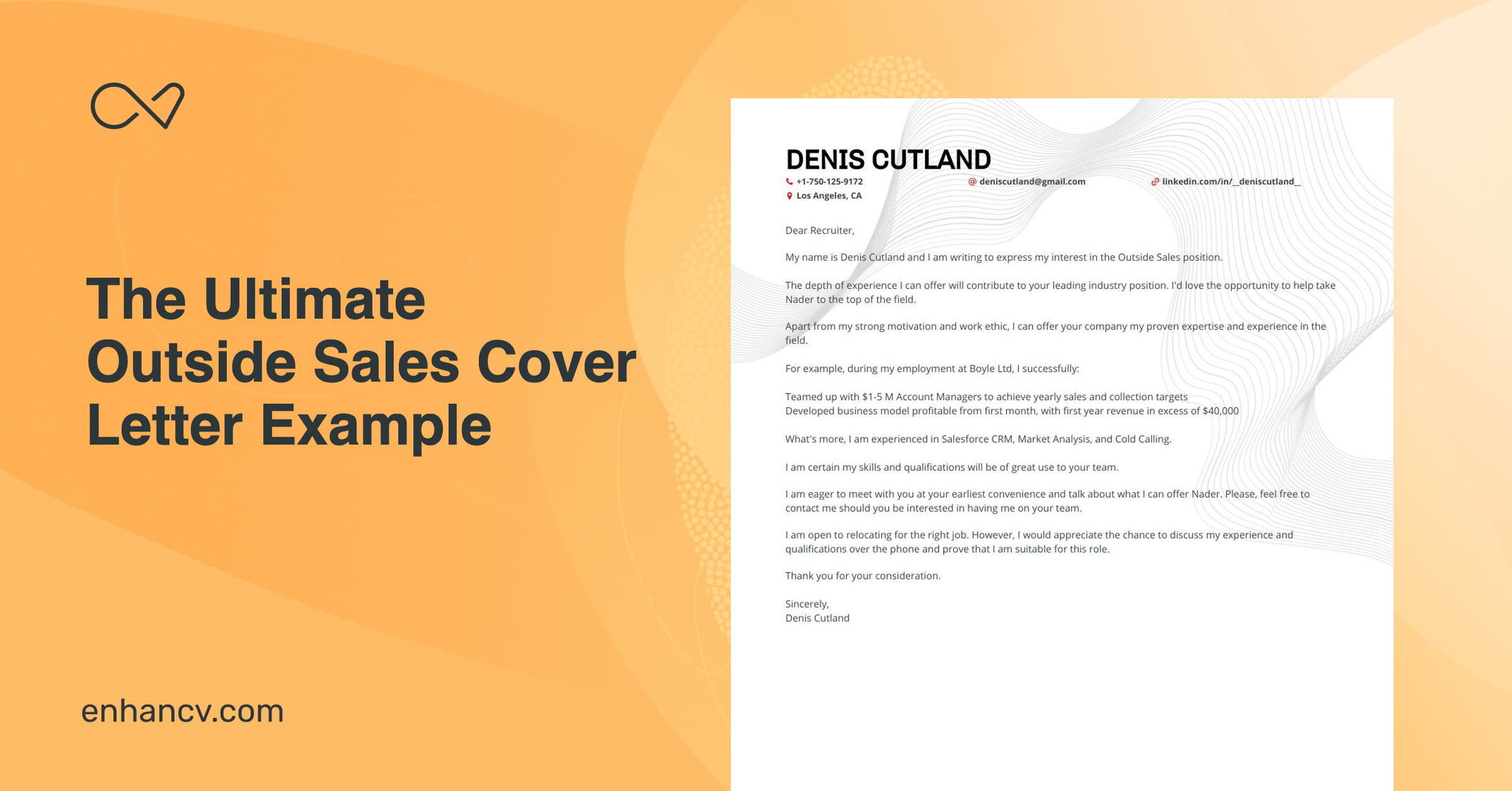 Real Outside Sales Cover Letter Example For 2024   Meta Image Outside Sales 