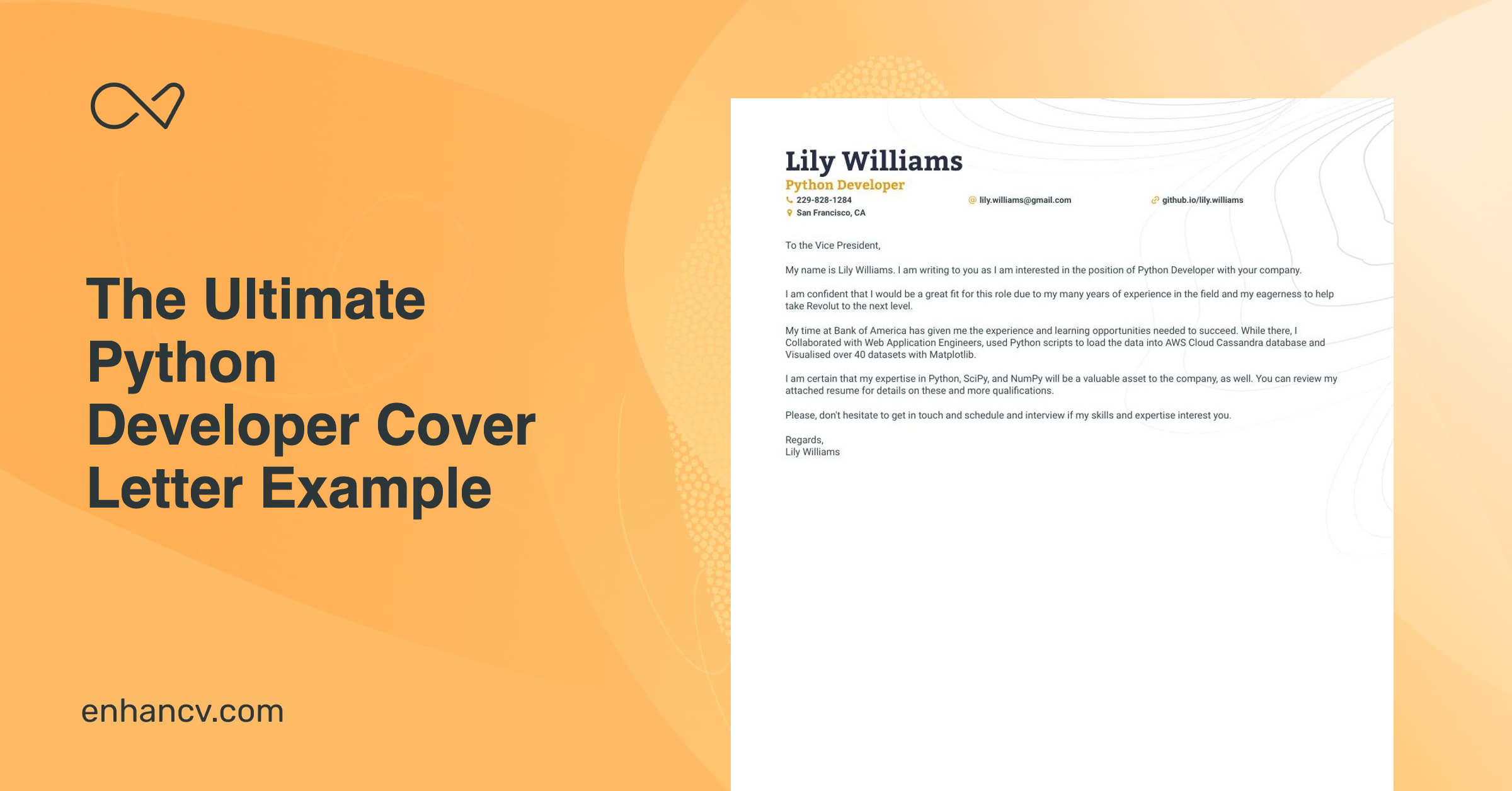 Real Python Developer Cover Letter Example for 2024