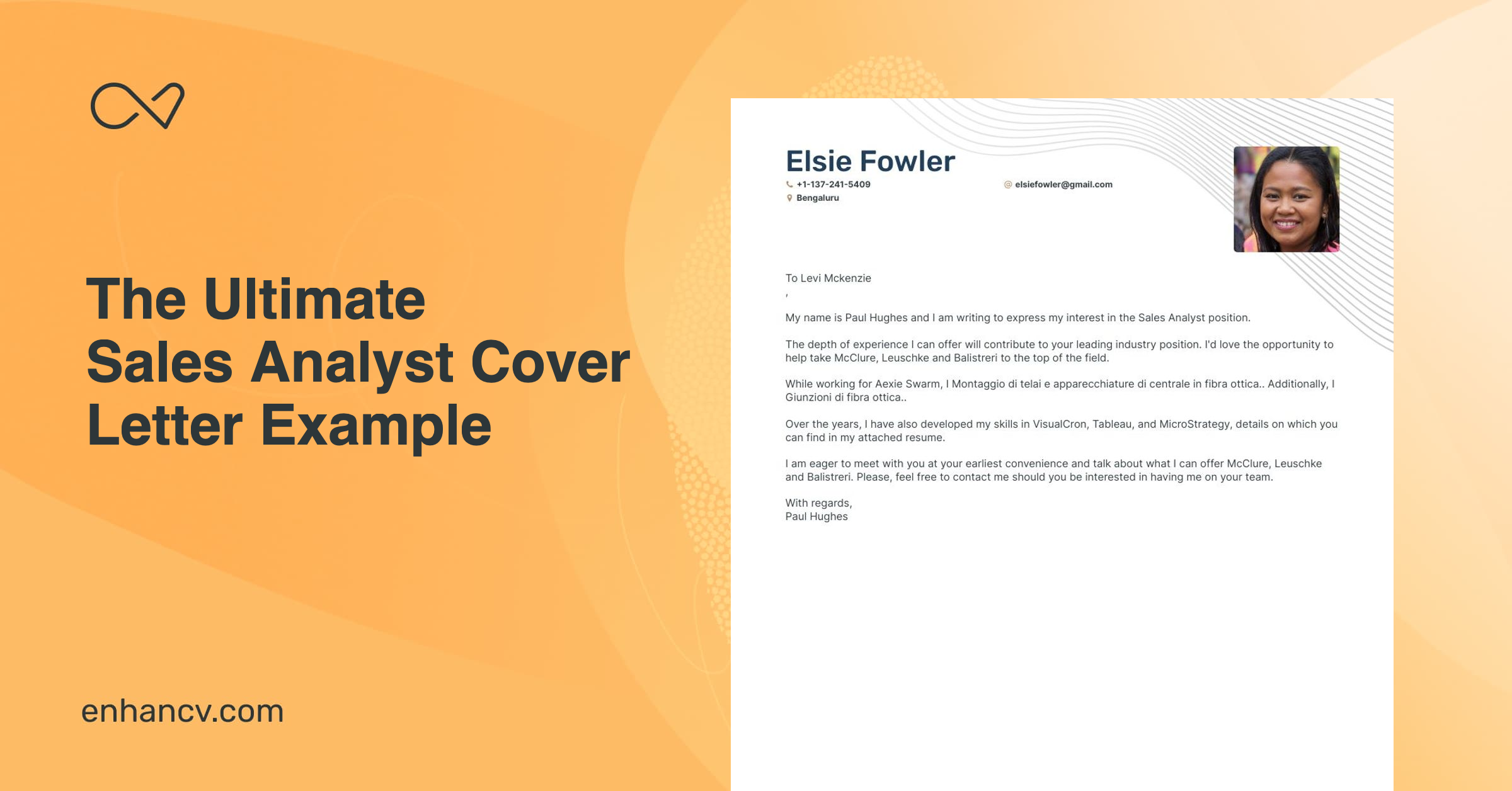 best cover letter for sales analyst job