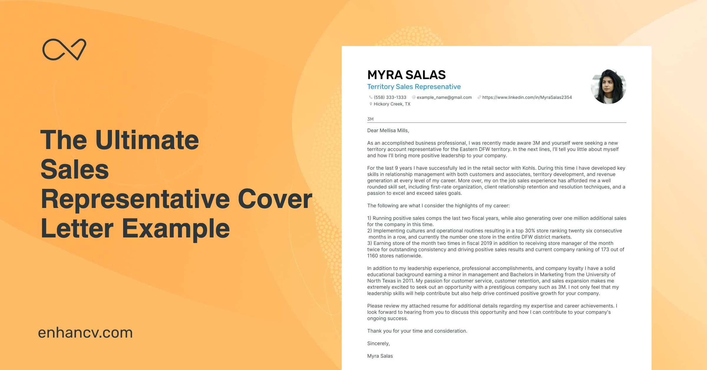 6+ Cover Letter Sales Representative