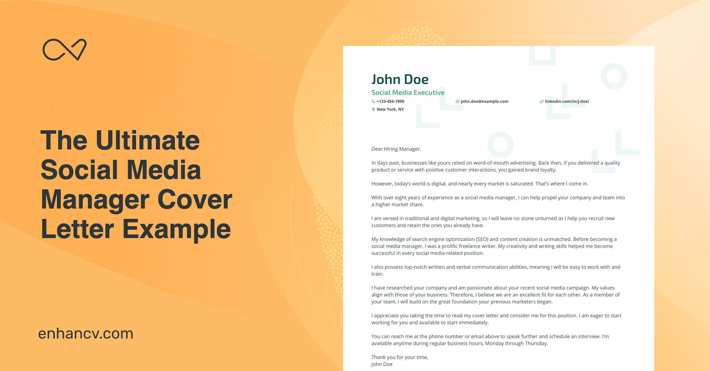 Top Social Media Manager Cover Letter Examples For