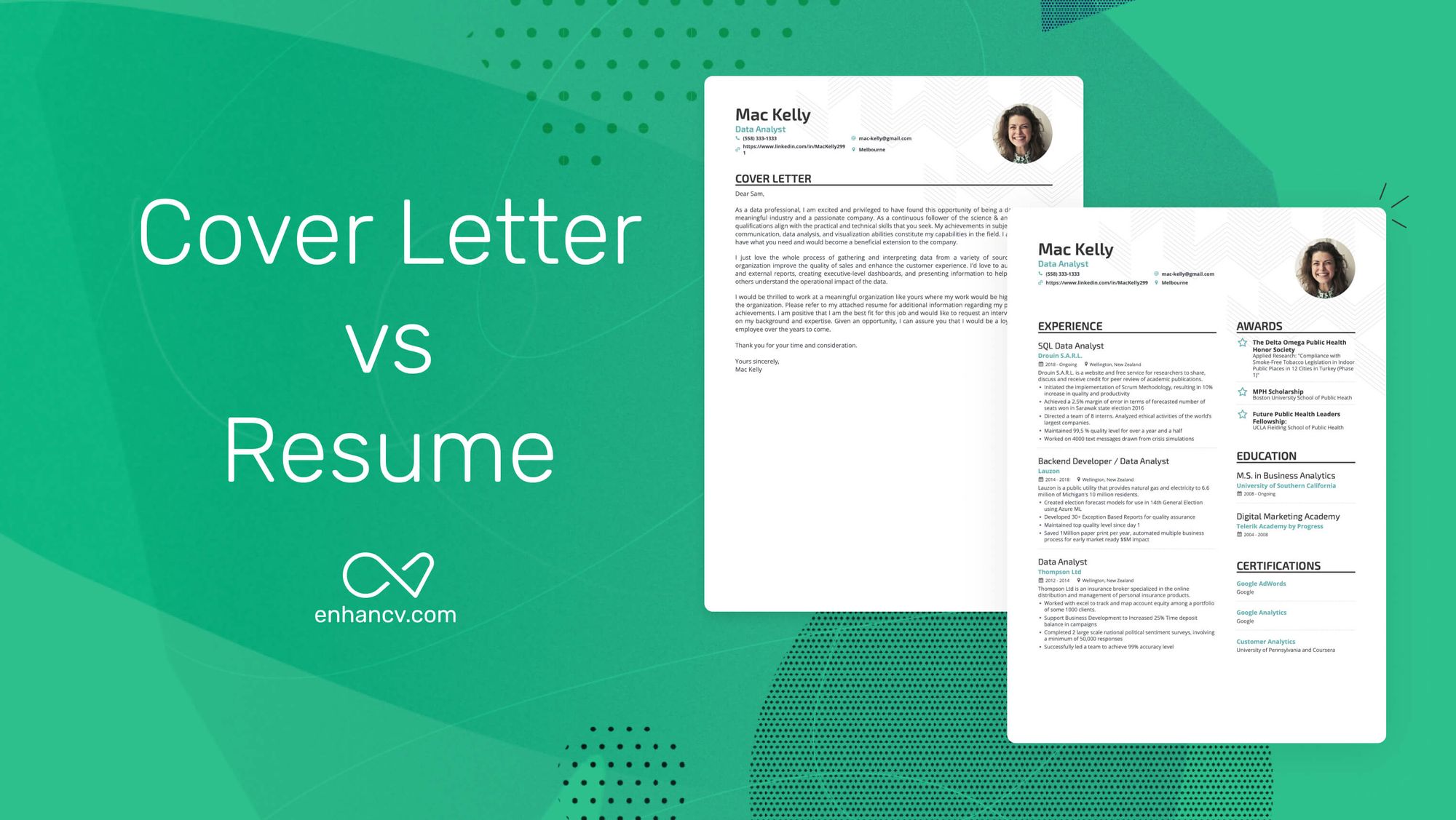 xplain the main difference between resume and cover letters