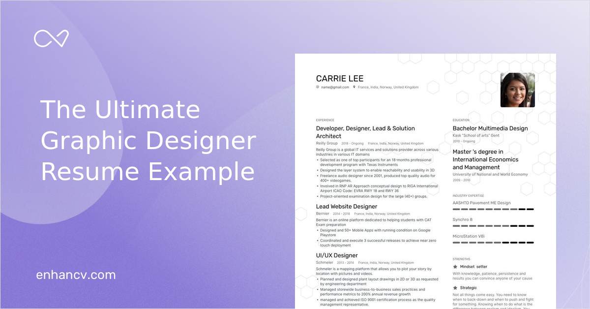 graphic designer resume inspiration