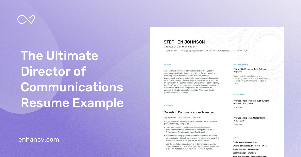 5 Director of Communications Resume Examples & Guide for 2024