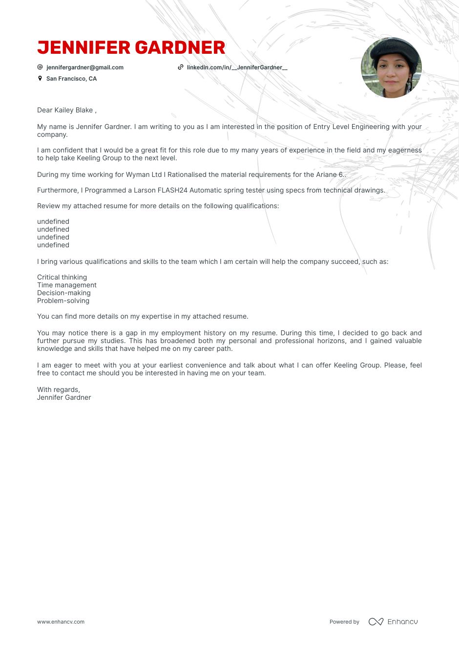 36 Cover Letter Example Engineering GeorgenaFinn
