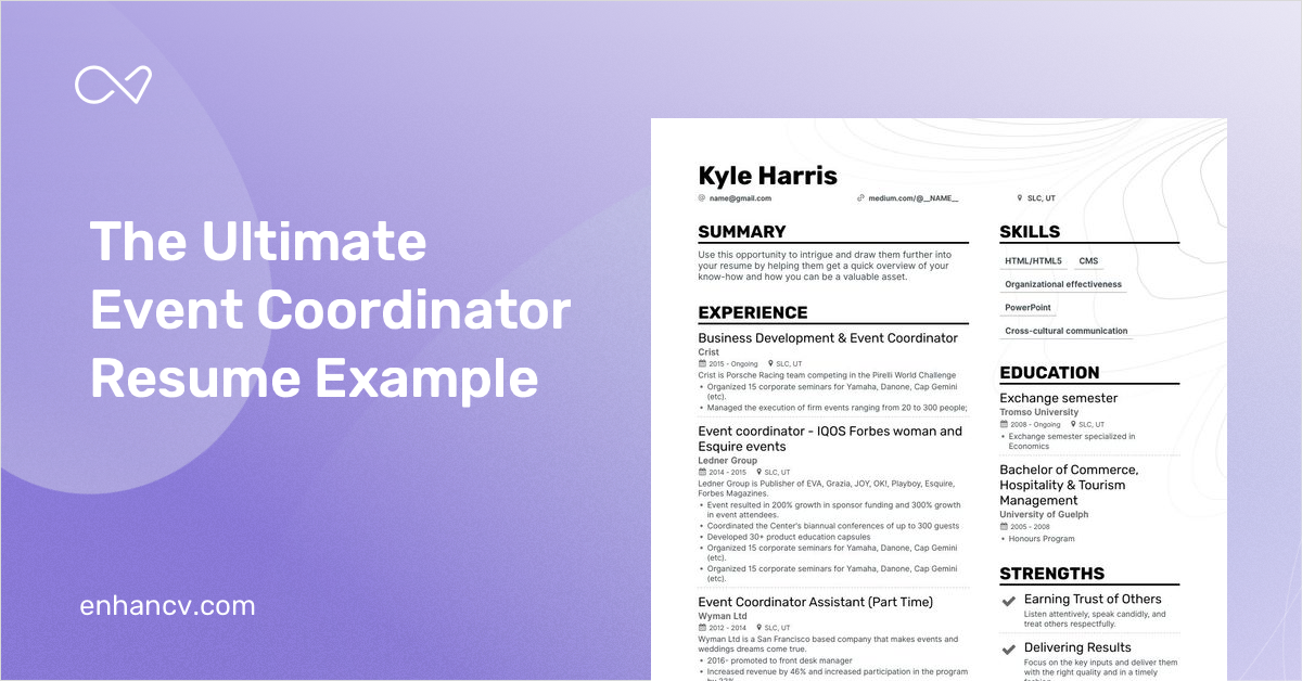 5 Event Coordinator Resume Examples Guide For 2023   Event Coordinator Ac8c8d085f 