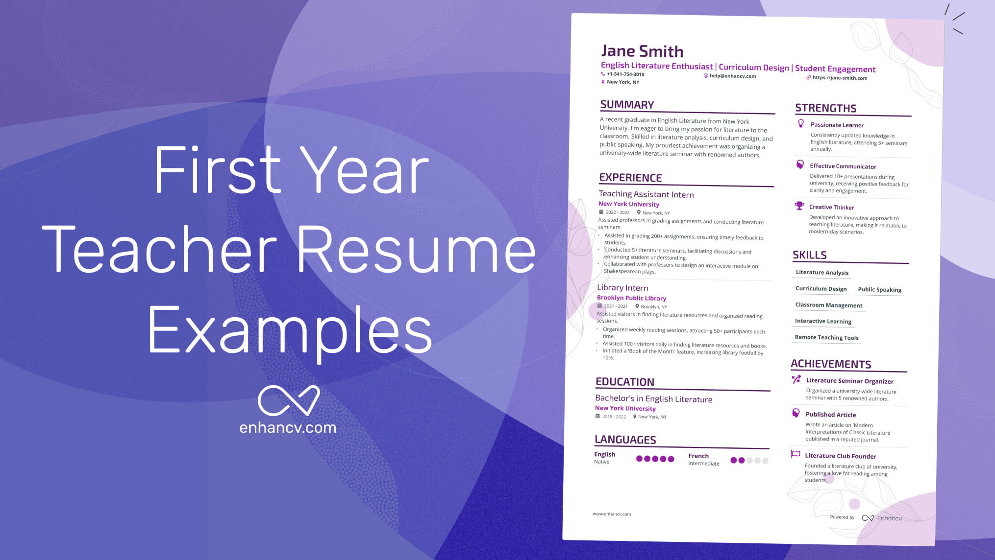 6 First Year Teacher Resume Examples & Guide for 2023