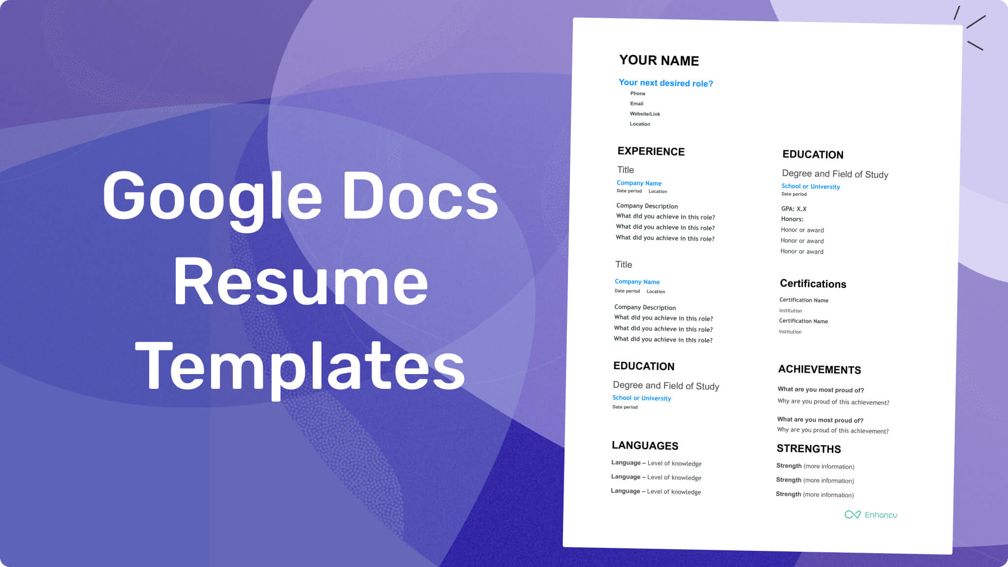 how to write a resume in google docs