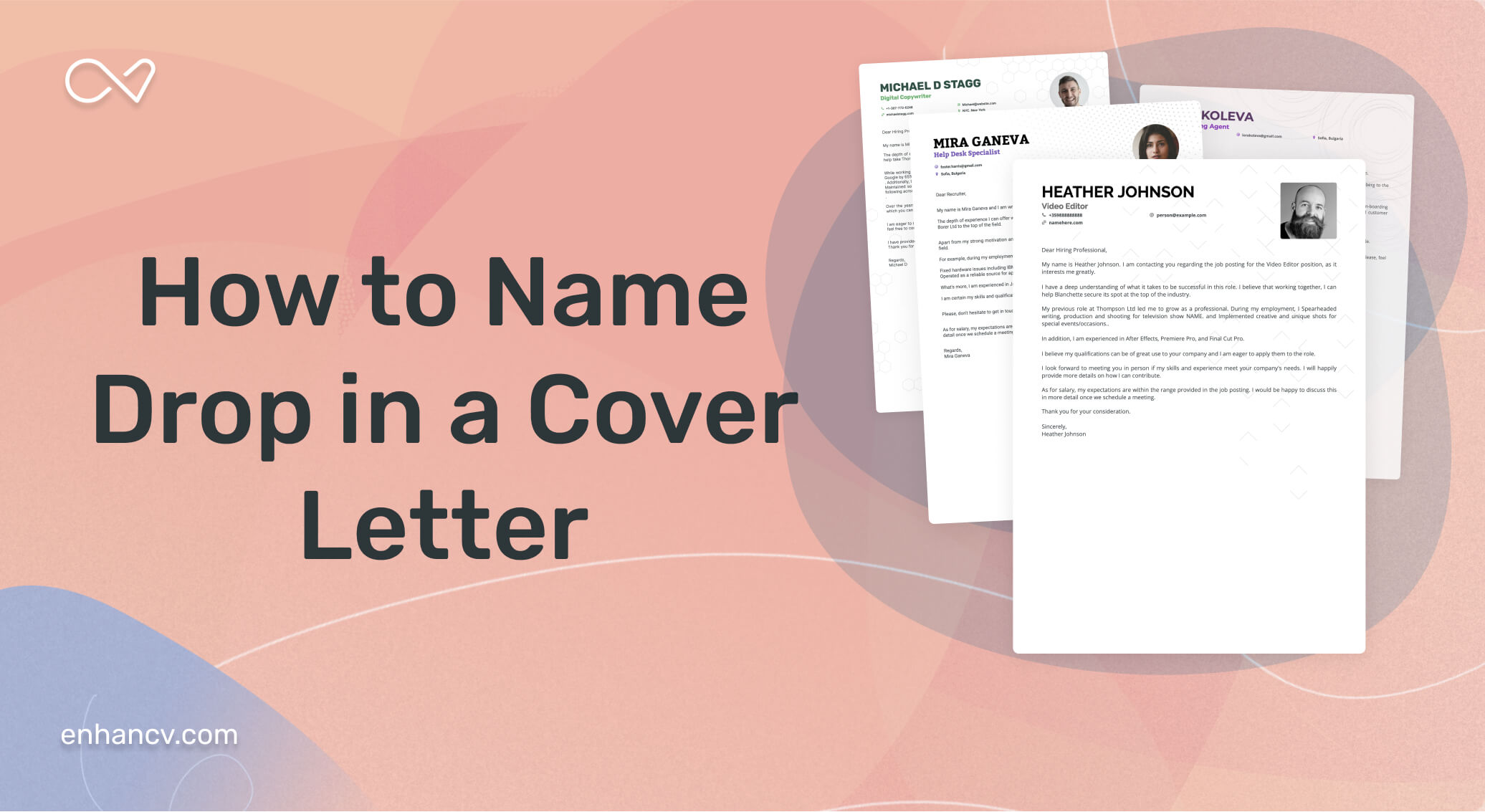how to name drop in a cover letter