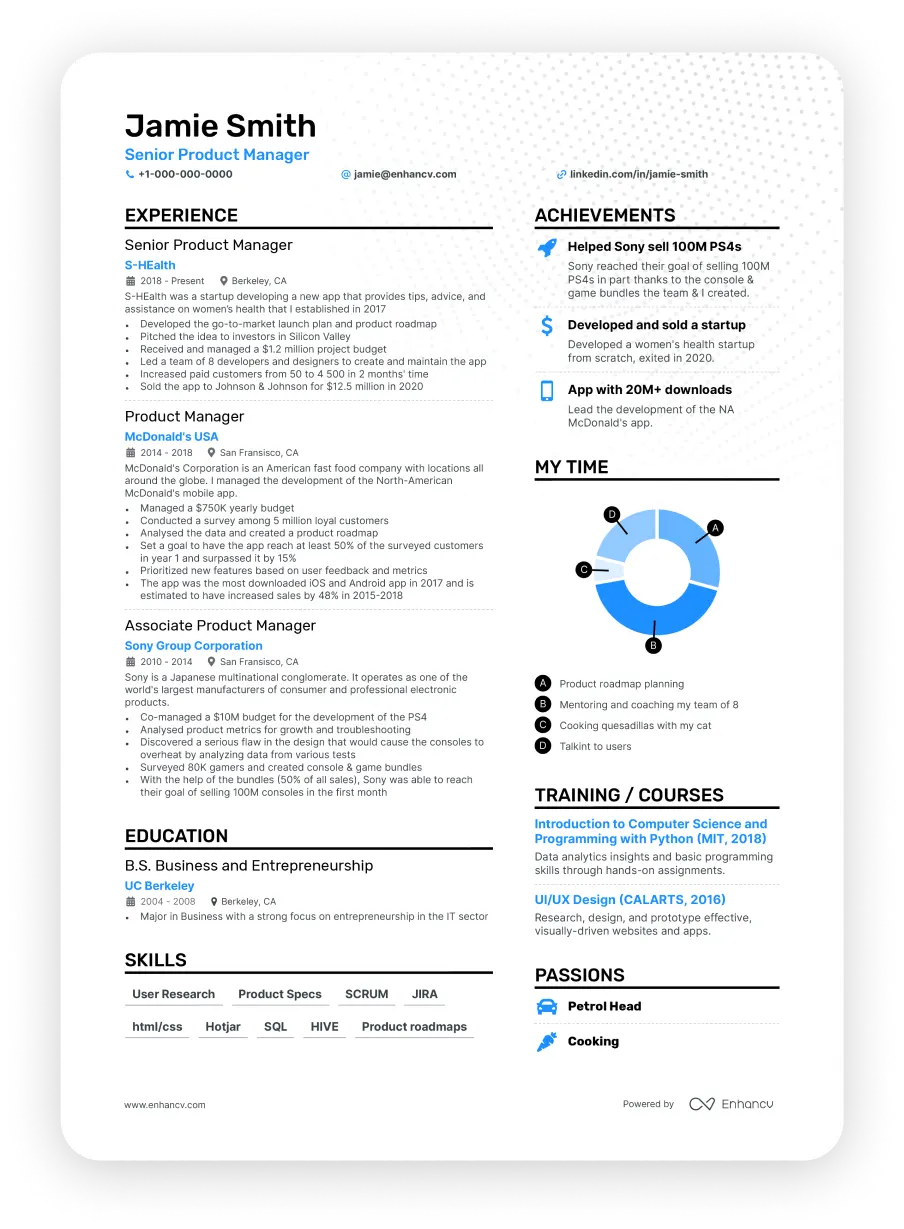 Online CV Builder Free To Use CV Maker Enhancv