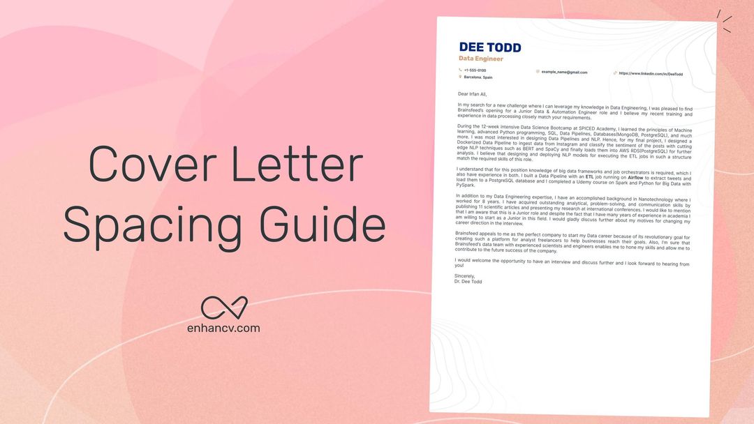 Everything You Need To Know About Cover Letter Spacing Enhancv