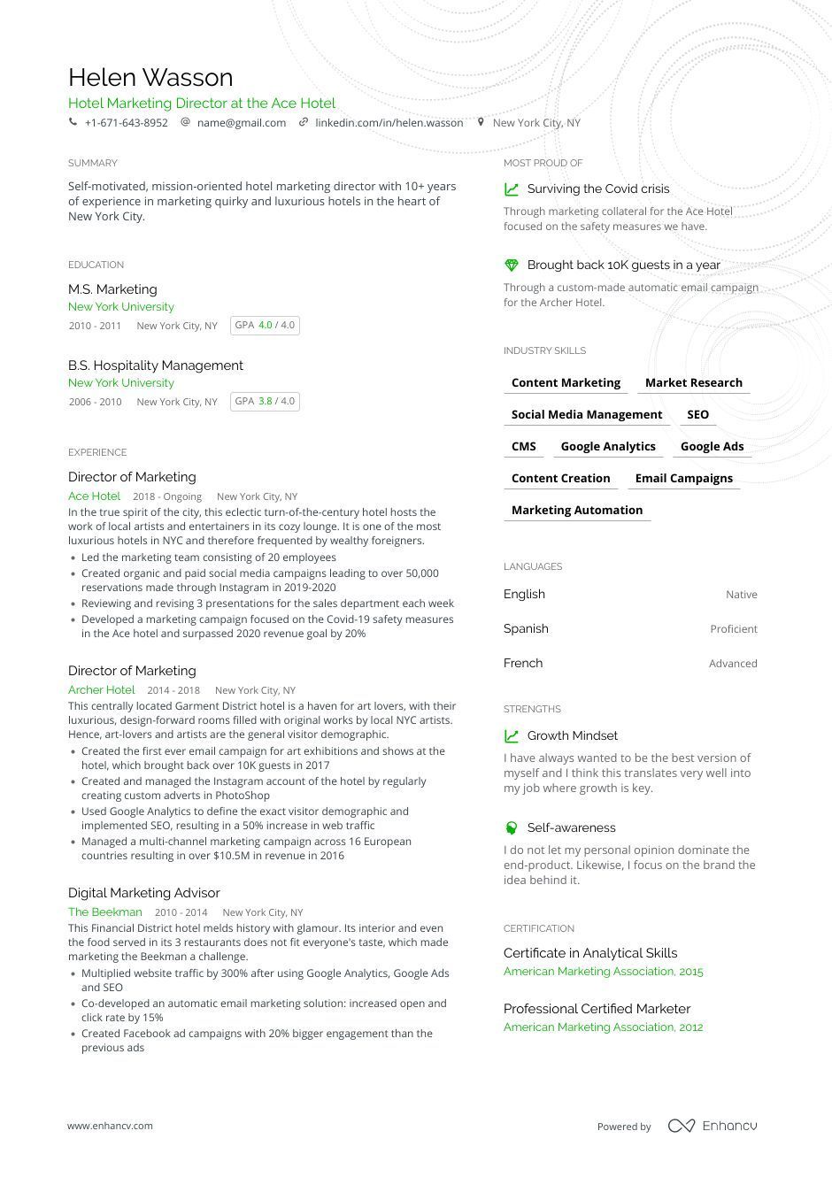 Marketing Director Resume Examples (Layout, Skills, Keywords & Job