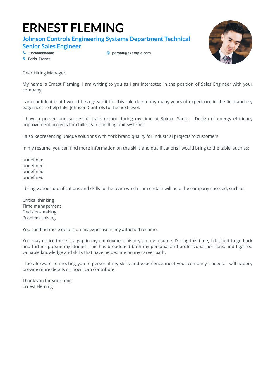 Real Sales Engineer Cover Letter Example For 2023   AHR0cHM6Ly9jZG4uZW5oYW5jdi5jb20vc2FsZXNfZW5naW5lZXJfY292ZXJsZXR0ZXJfYmNjODZmNjFhMi5wbmc~. 