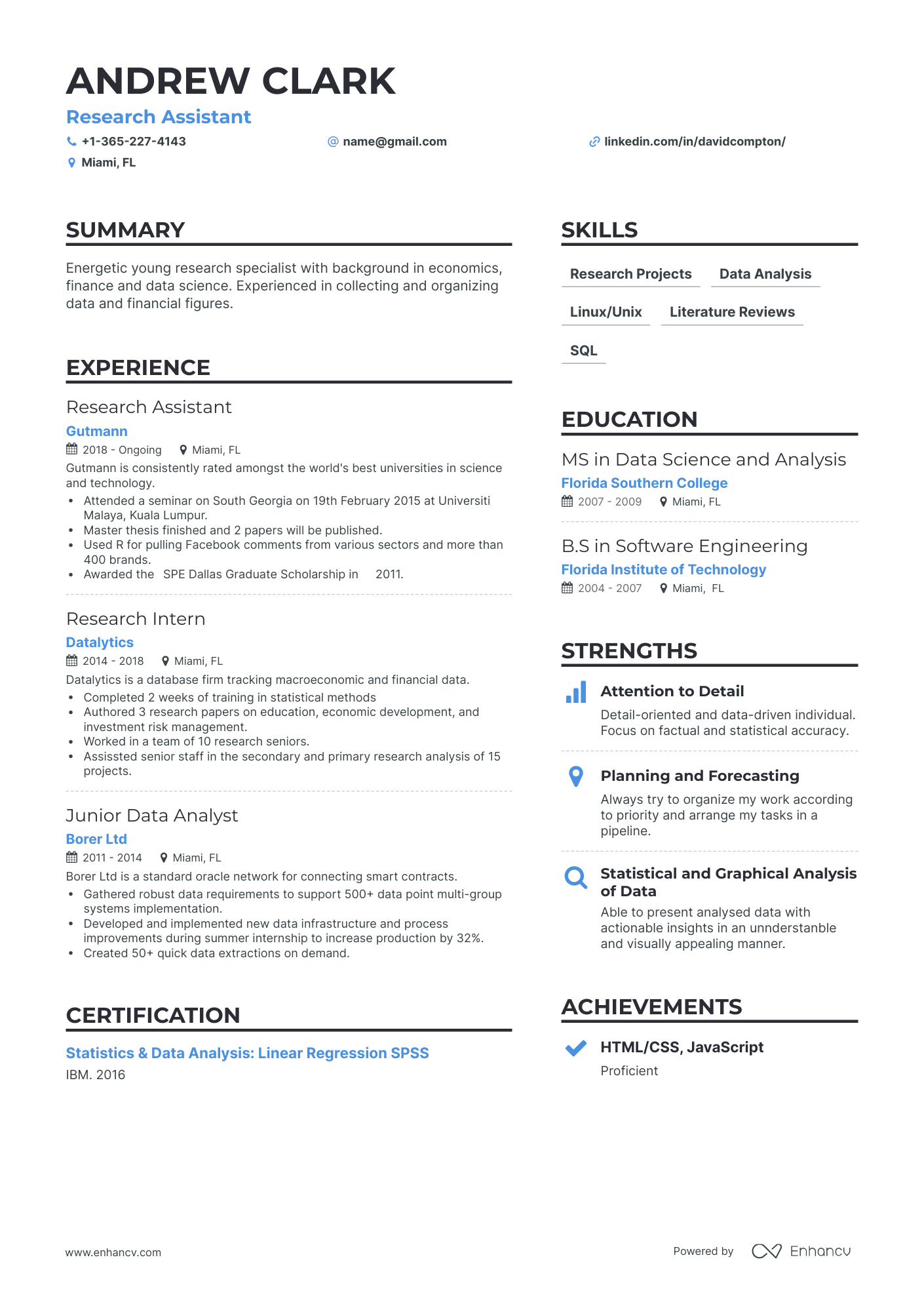research assistant resume