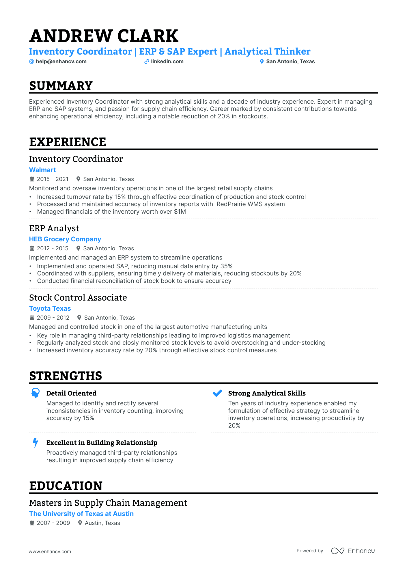 5 Inventory Coordinator Resume Examples & Guide for 2024