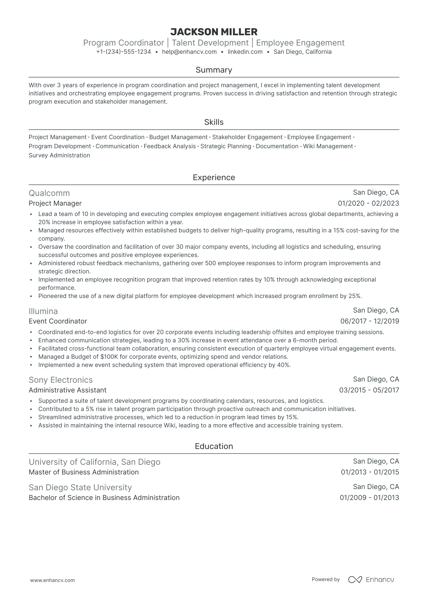 5 Program Coordinator Resume Examples & Guide for 2024