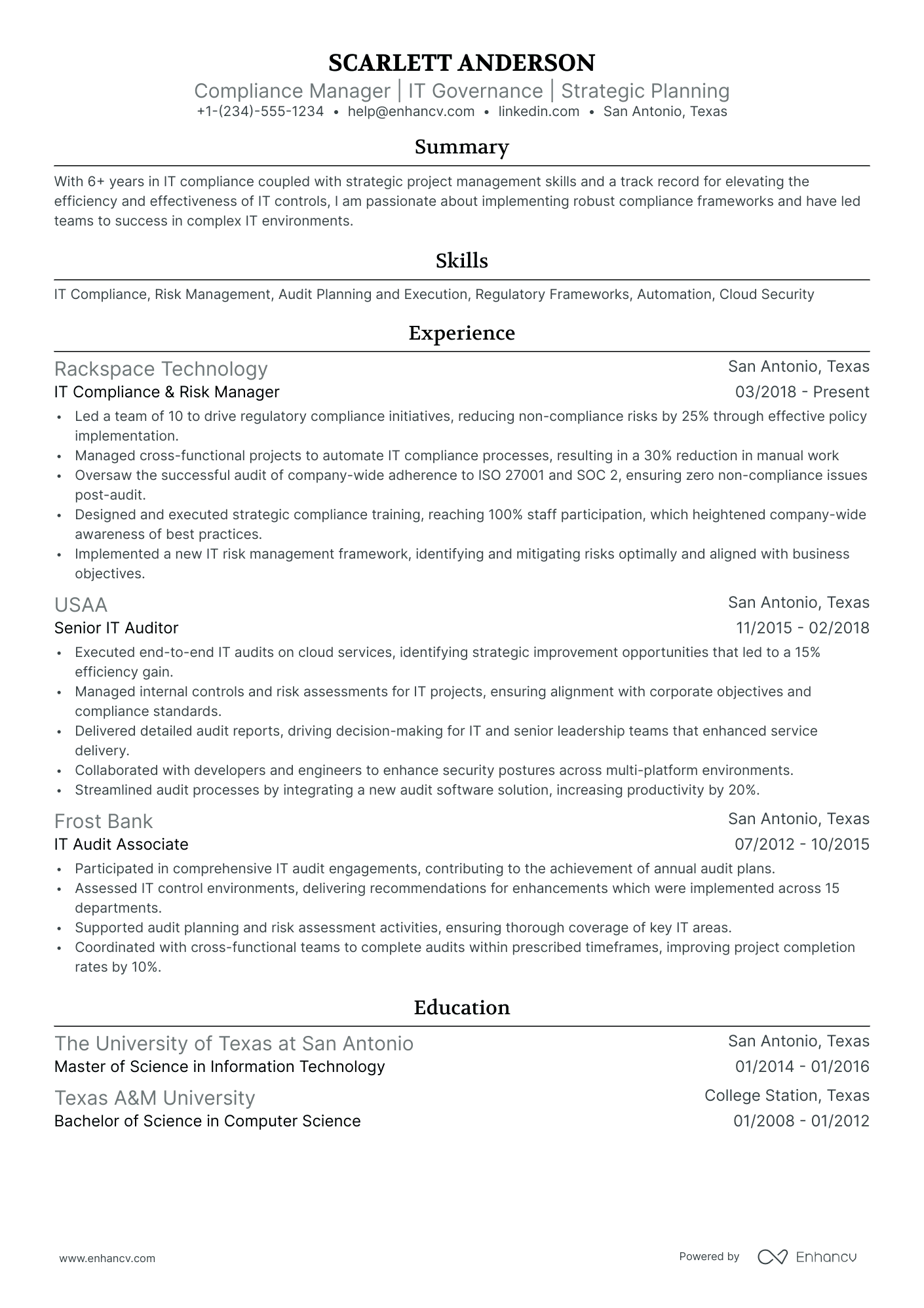 10 Big 4 Auditor Resume Examples & Guide for 2025