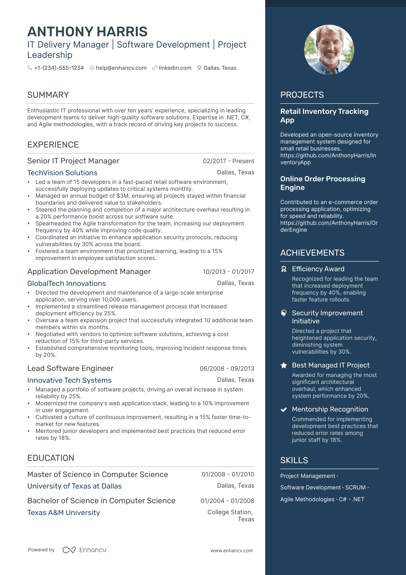 5 IT Delivery Manager Resume Examples & Guide for 2024