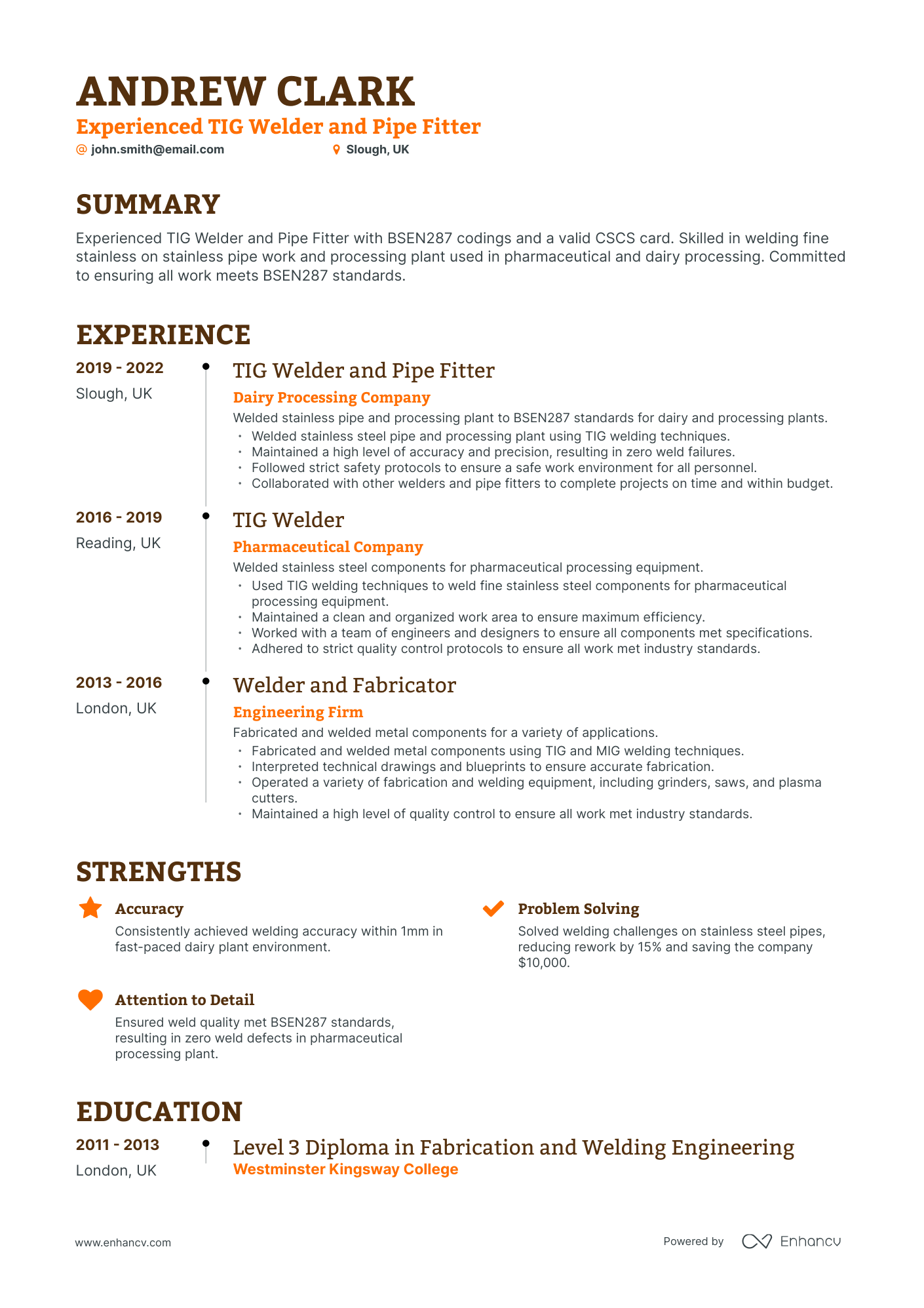 5 Welder Resume Examples & Guide For 2023