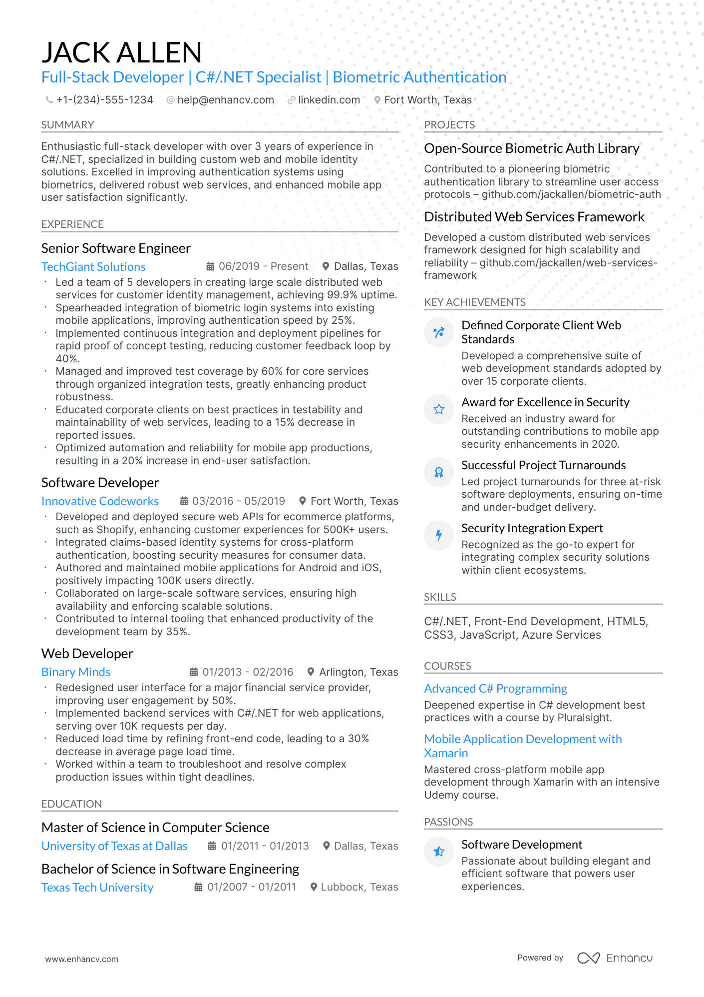 10 Senior Developer Resume Examples & Guide for 2025