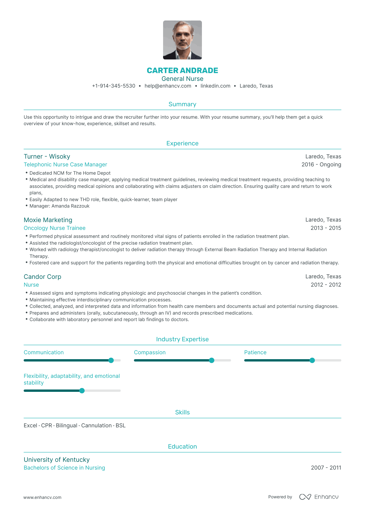 General Nurse Resume Examples & Guide for 2023 (Layout, Skills ...