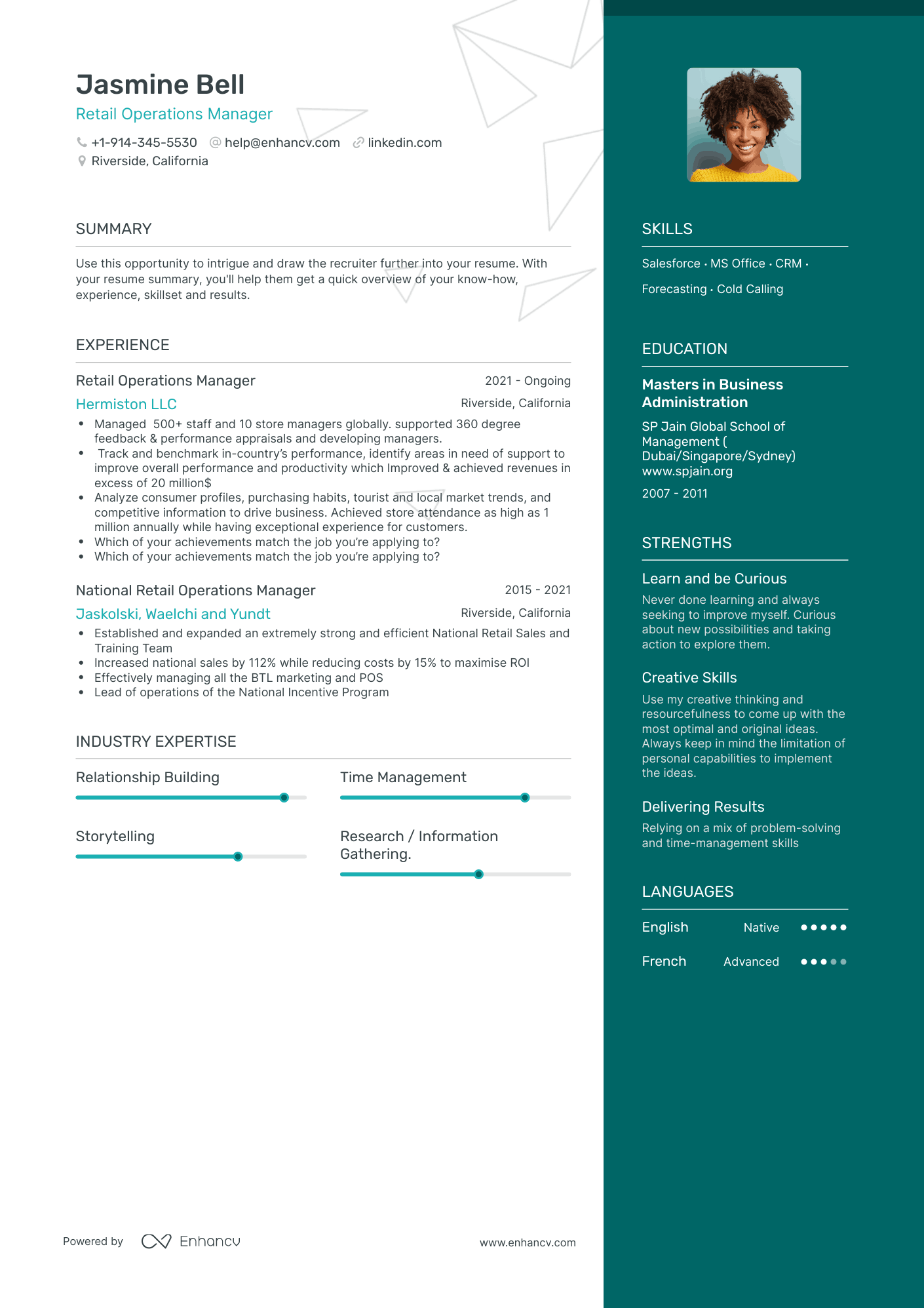 Retail Operations Manager Resume Examples & Guide for 2023 (Layout ...