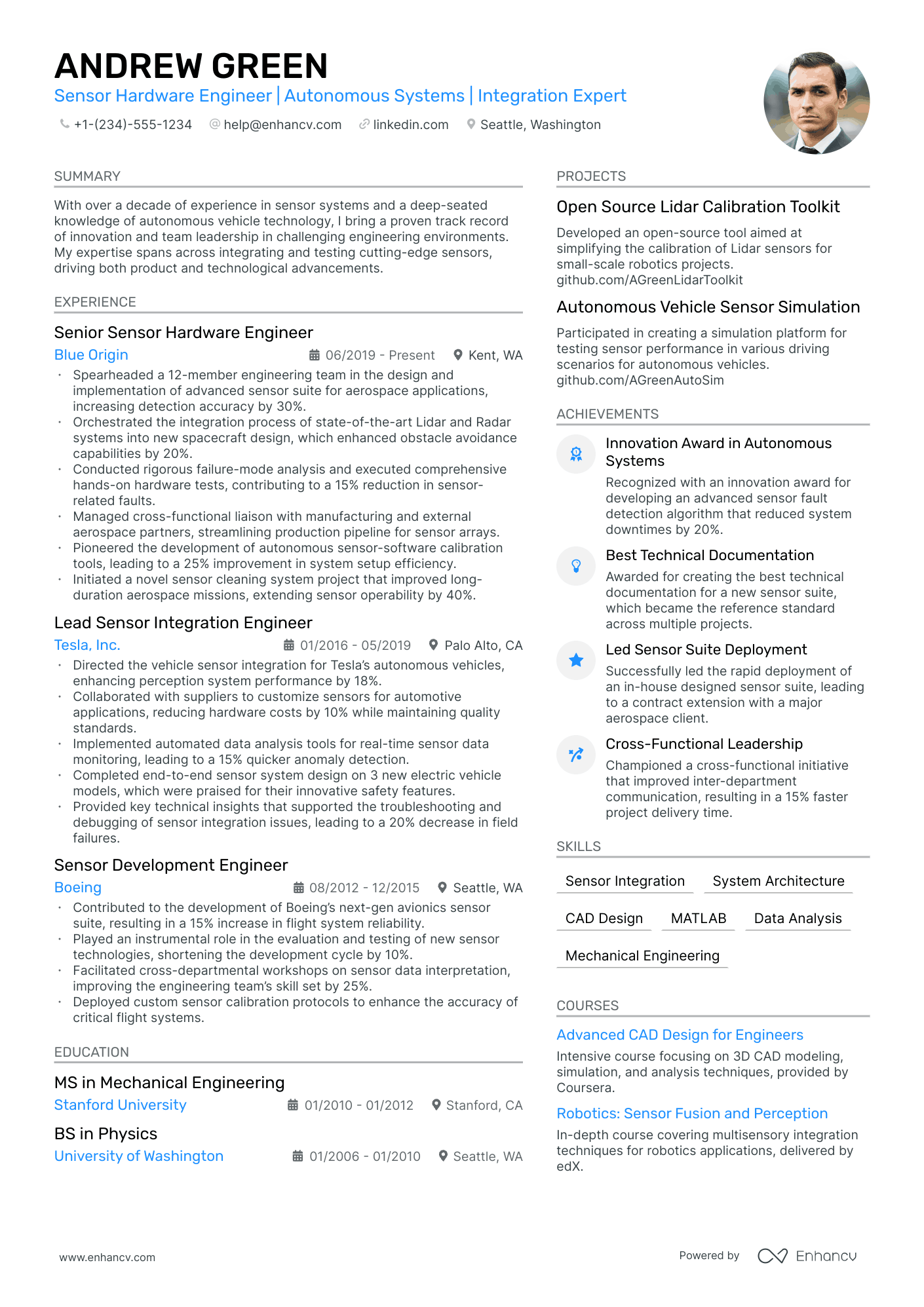 5 Hardware Engineer Resume Examples & Guide for 2024