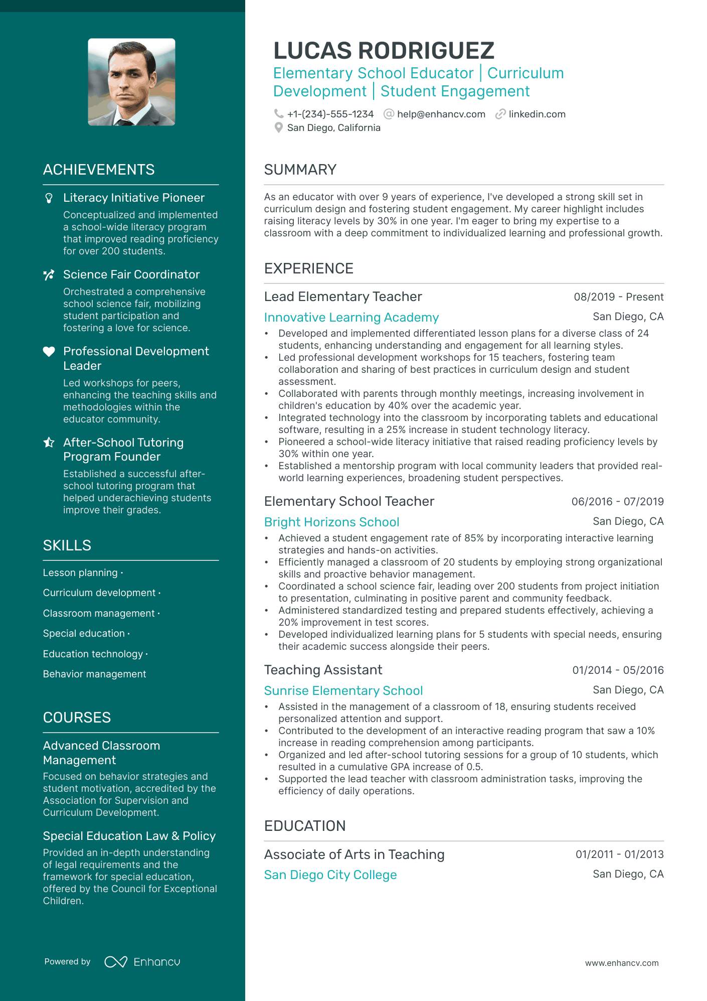 5 First Grade Teacher Resume Examples & Guide for 2024