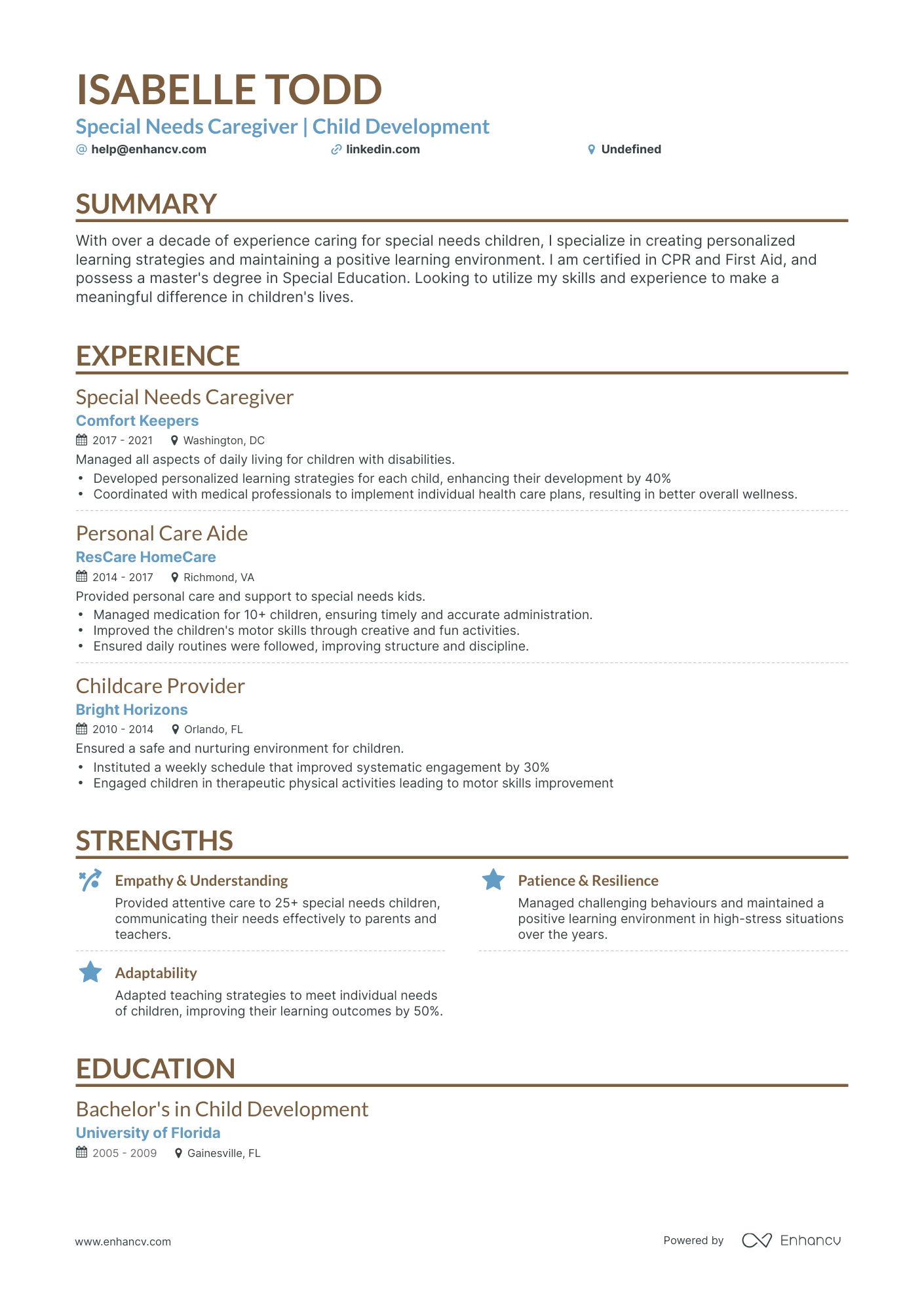 5 Special Needs Nanny Resume Examples And Guide For 2024