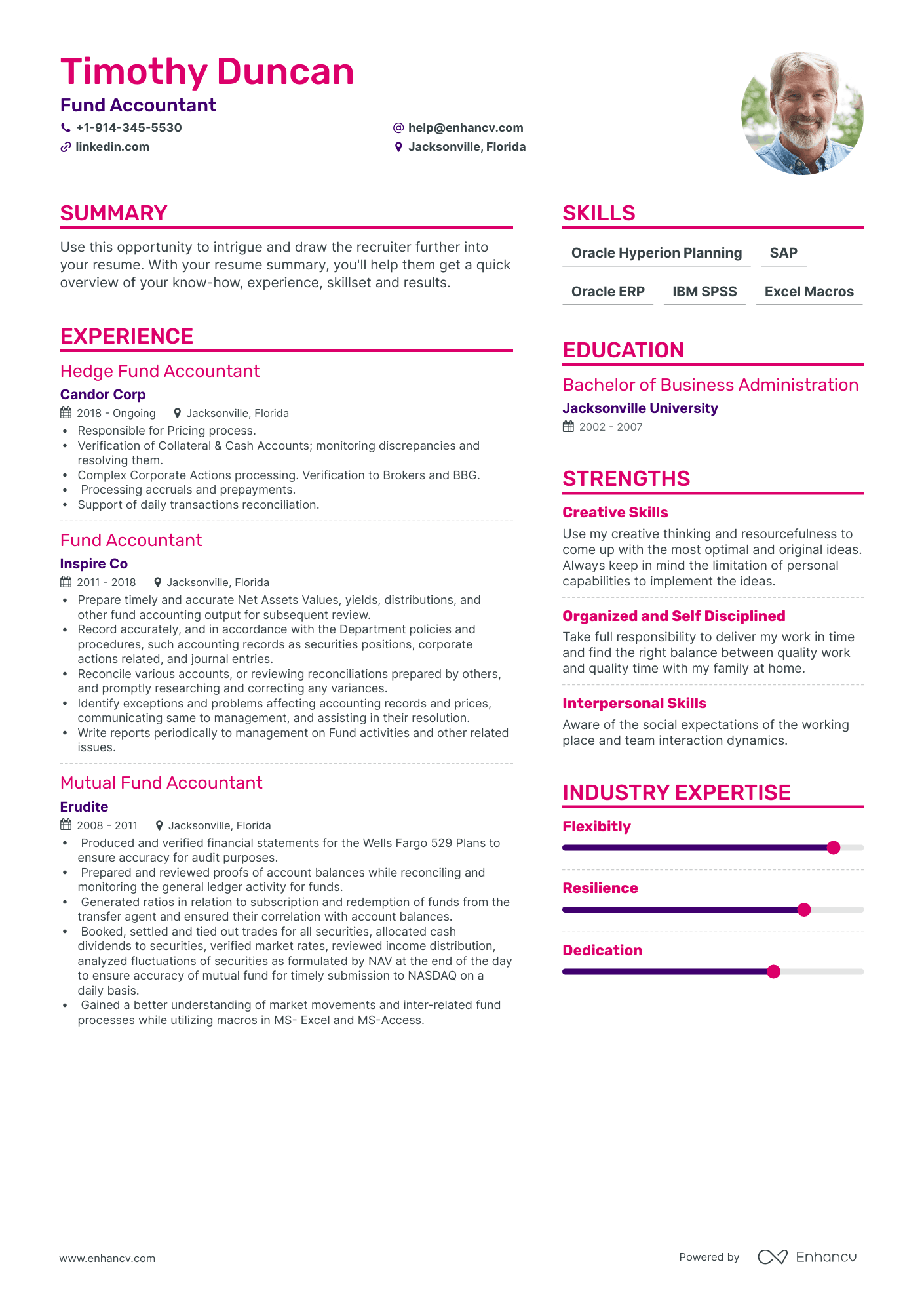 Top Fund Accountant Resume Examples & Samples for 2023 | Enhancv.com ...