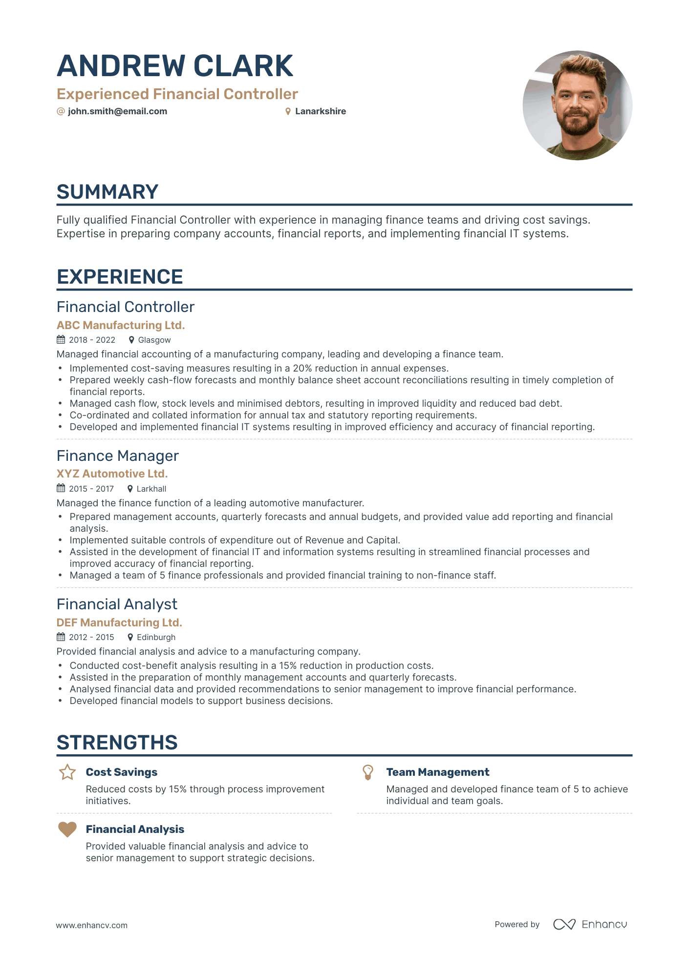 5 Financial Controller Resume Examples & Guide for 2024