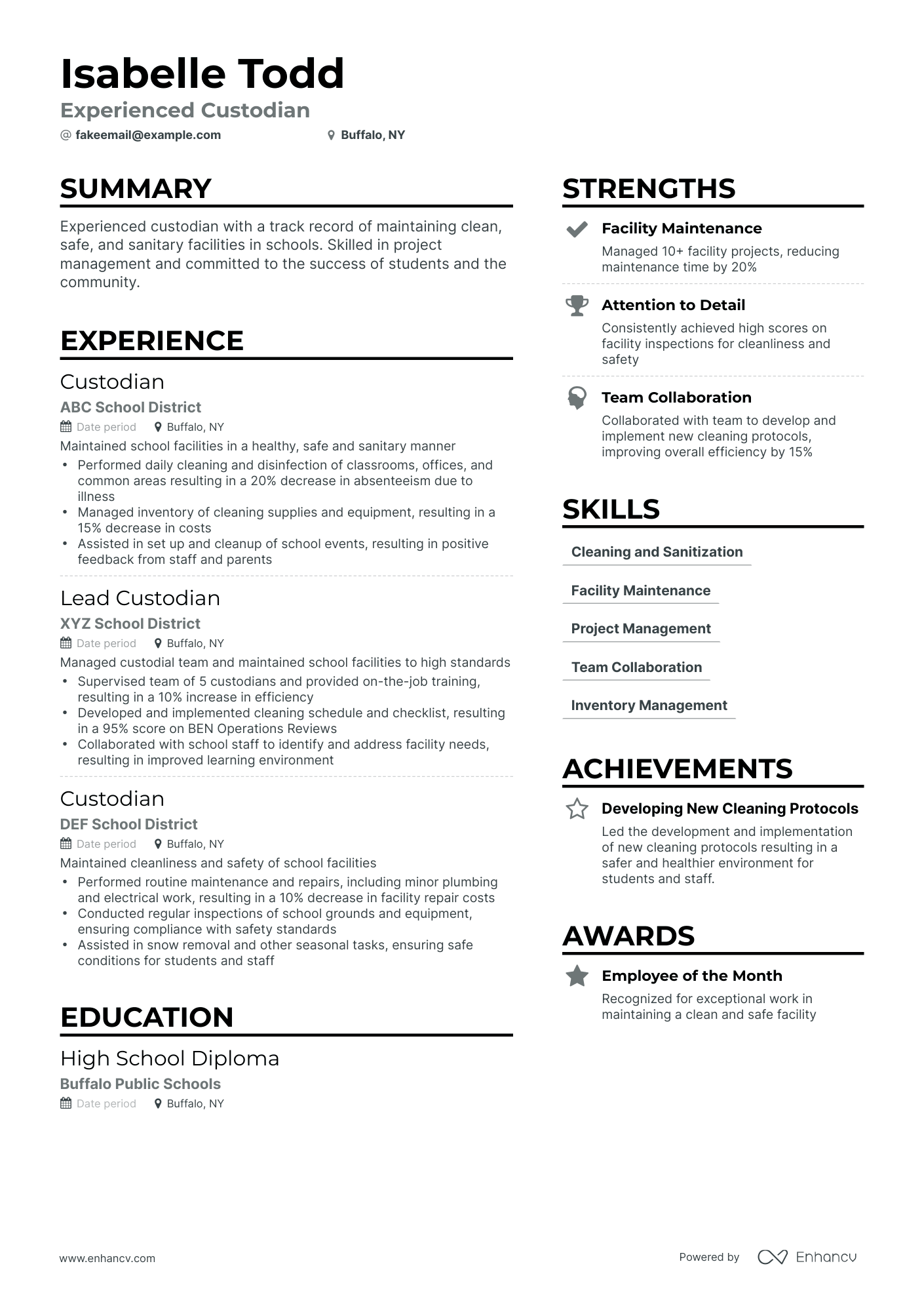 8 Janitor Resume Examples amp Guide - AHR0cHM6Ly9jZG4uZW5oYW5jdi5jb20vcHJlZGVmaW5lZC1leGFtcGxlcy85MWg3ZDUybVlDdnphbmZpd1ZISXhpYUxMbUNncE9RNE5RMDhNUmNEL2ltYWdlLnBuZw~~. 