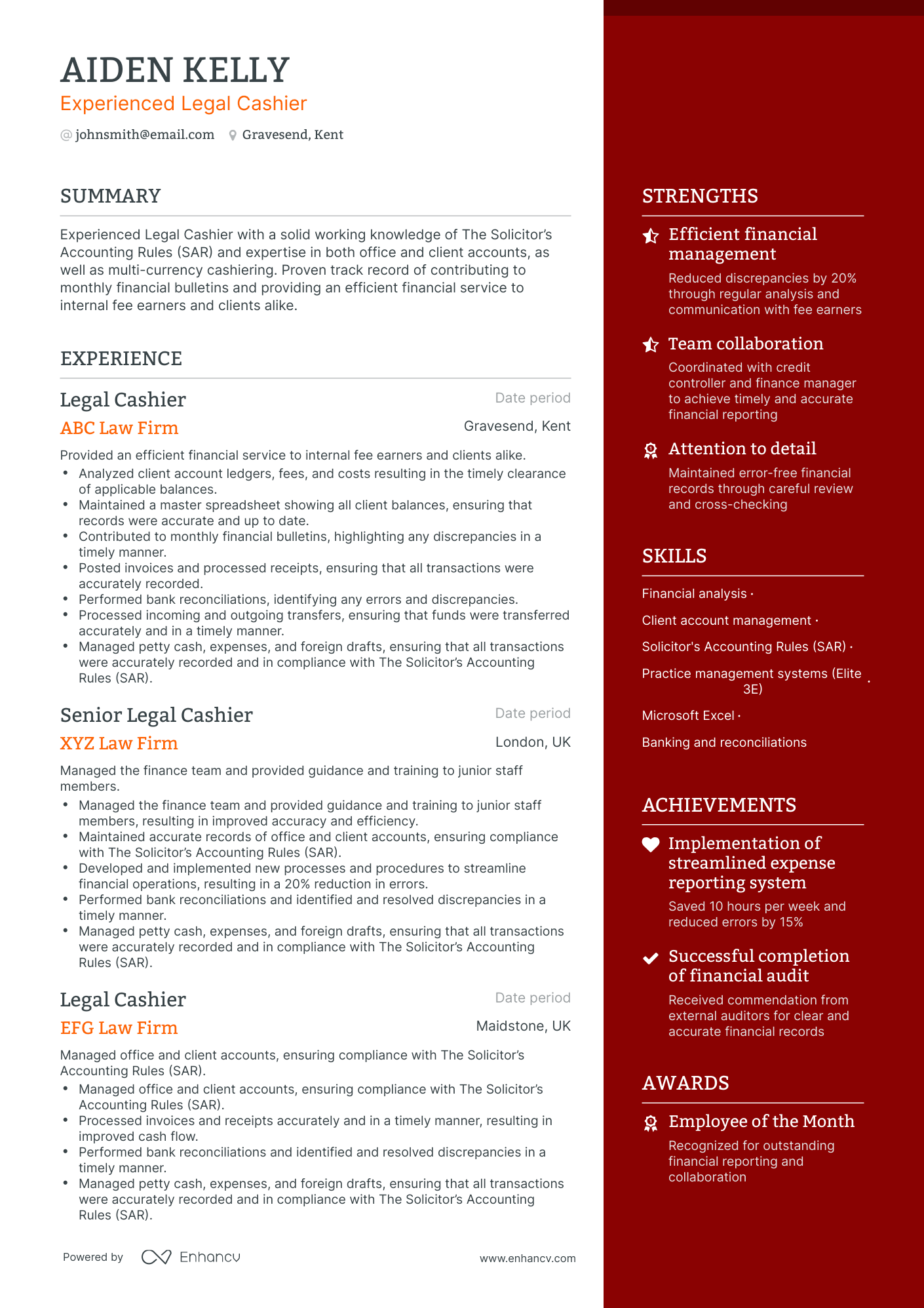 5 Cashier Manager Resume Examples & Guide for 2024