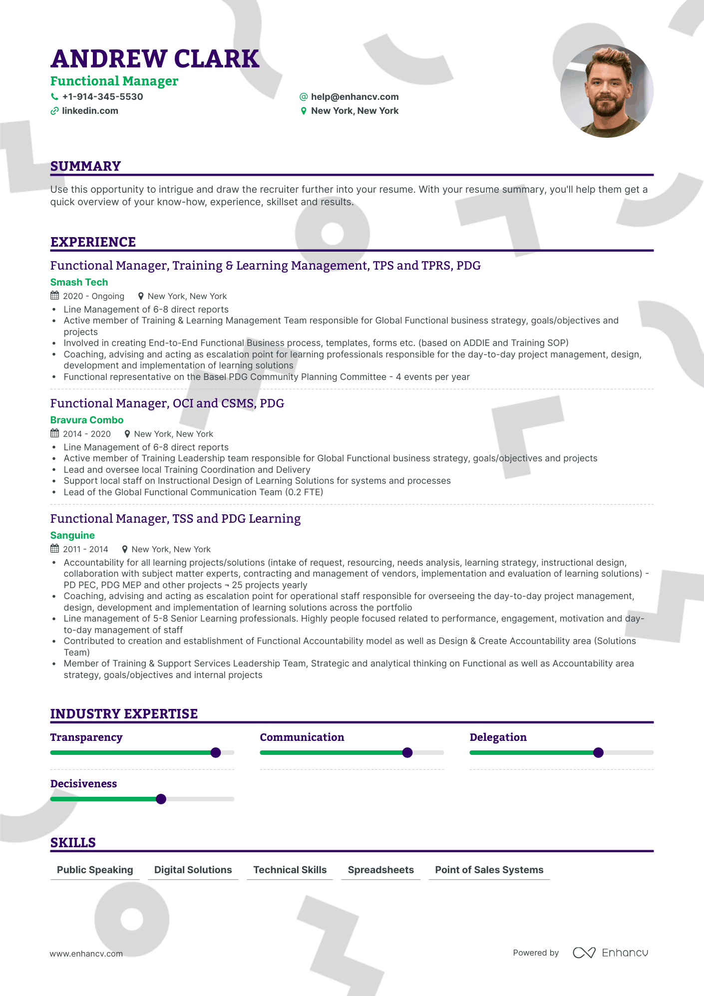 Functional Manager Resume Examples & Guide for 2023 (Layout, Skills ...